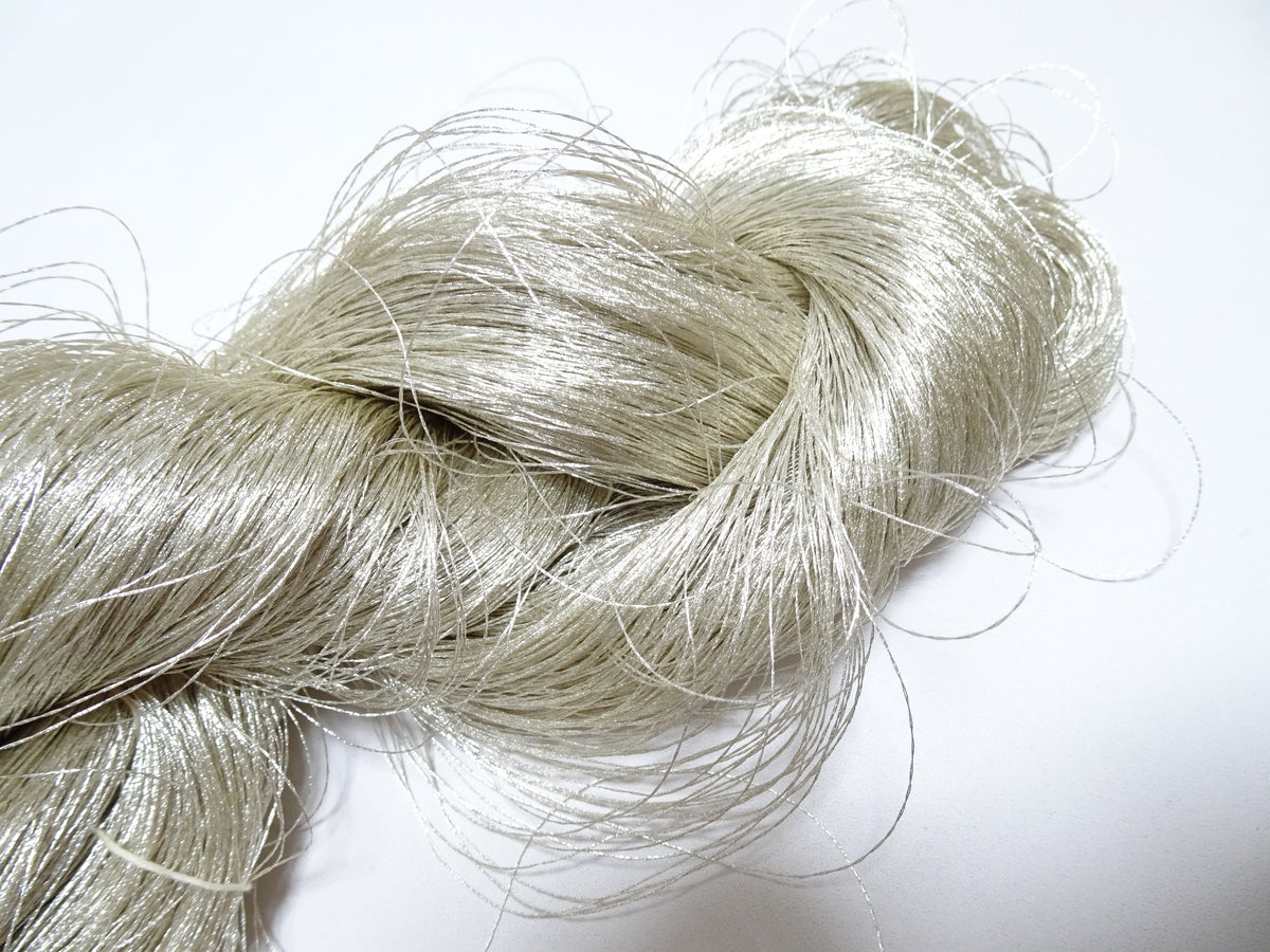 Silver Infused Threads Special Price!! Japanese Vintage Rare Double Twist Silver leaf thread ...