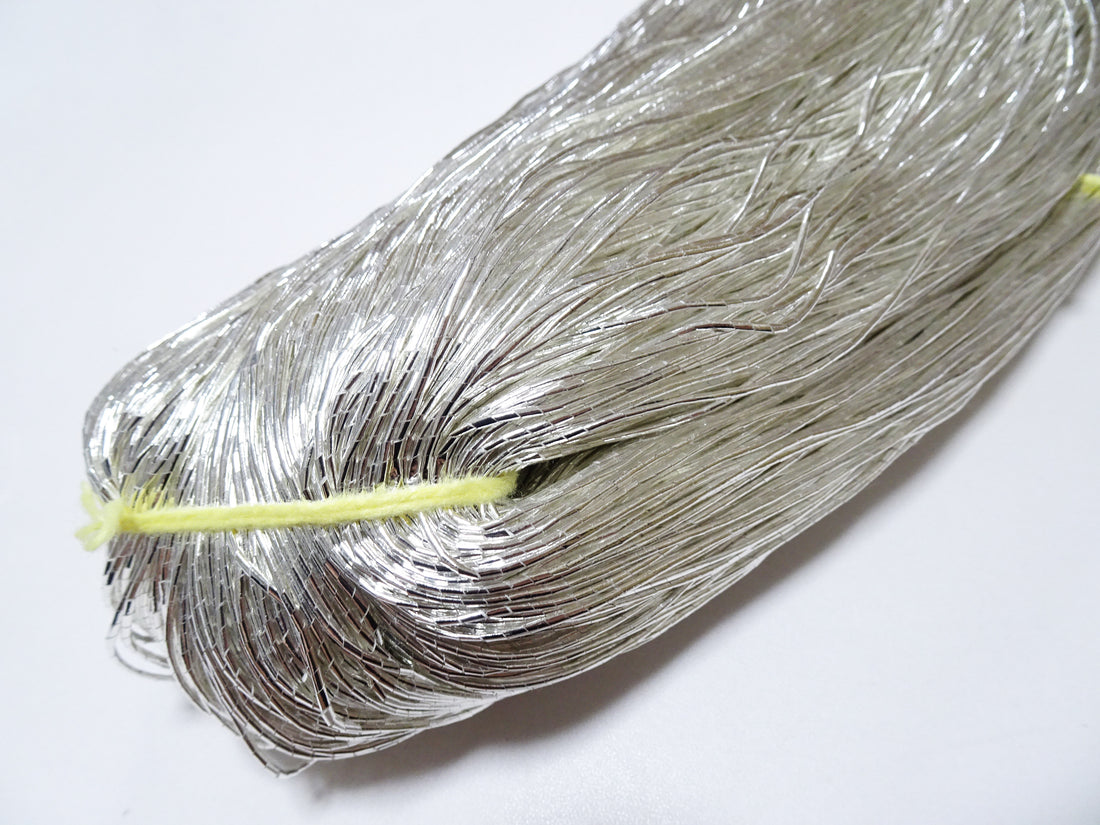 Japanese Vintage Real Silver Leaf Thread Kinkoma Embroidery S16  0.95mm