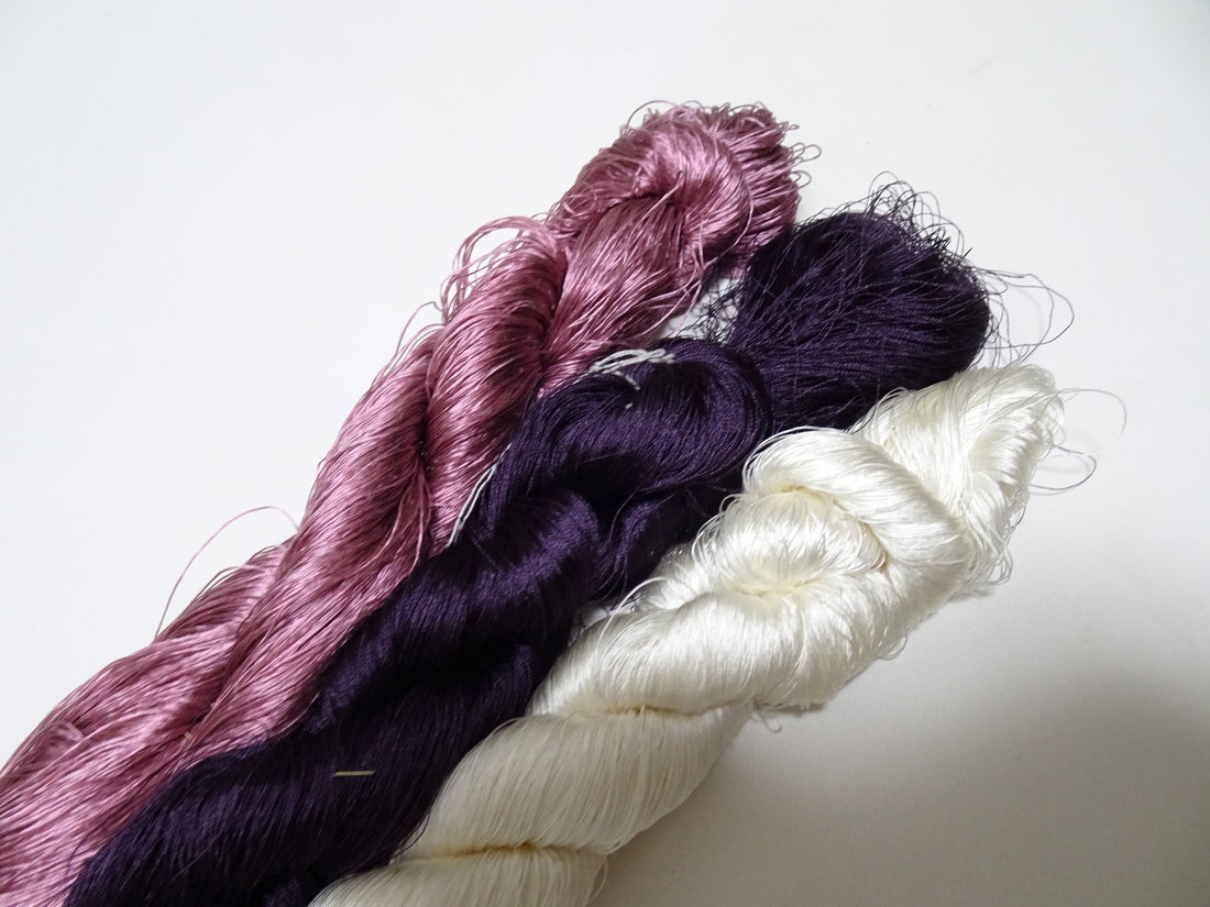 Japanese vintage silk thread 3sets embroidery 8467