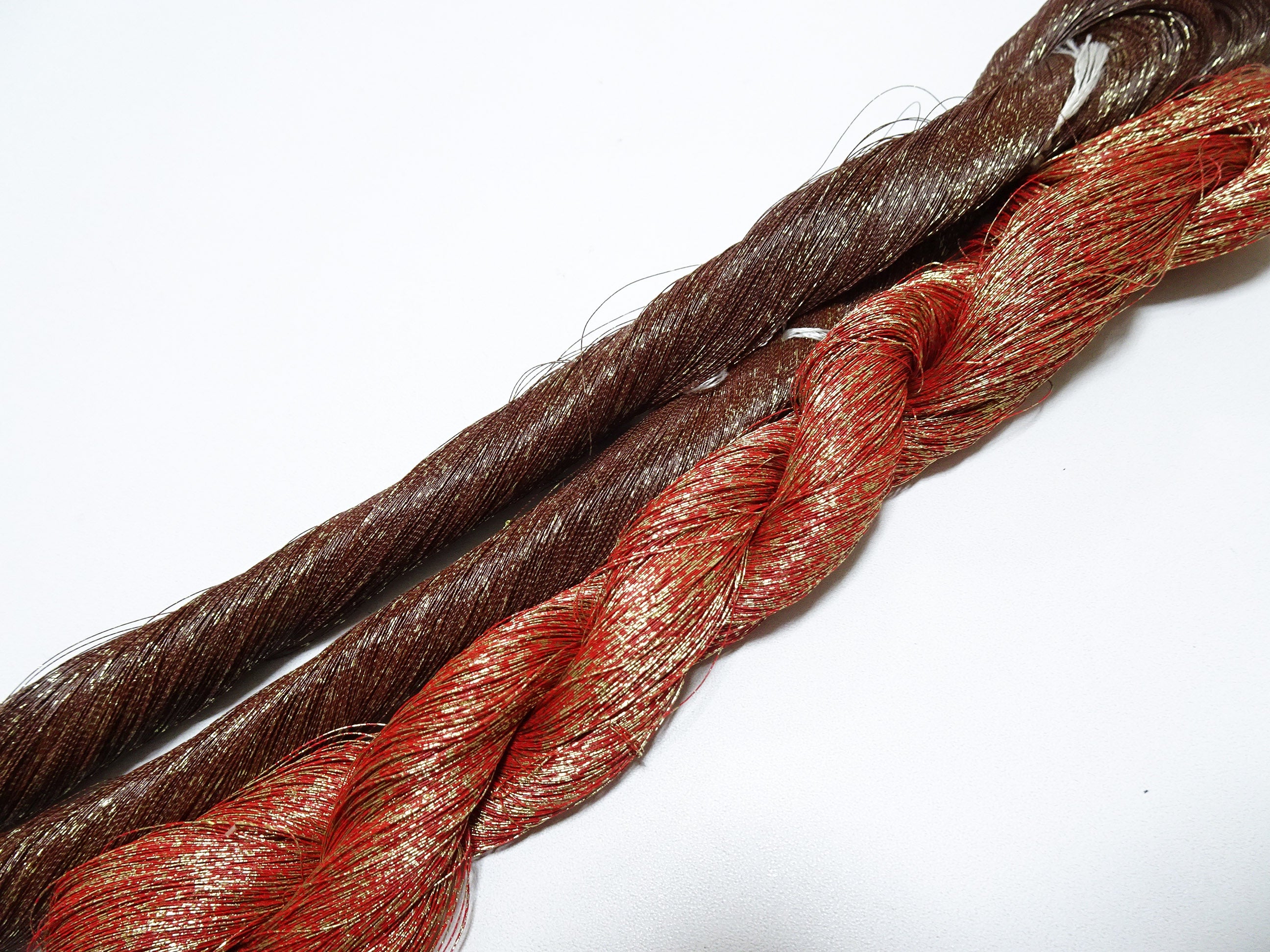 Special price! Japanese Vintage Super Rare Urushi (japanese lacquer) Kinsunago thread 2sets Over 1500M  0.16mm  12598