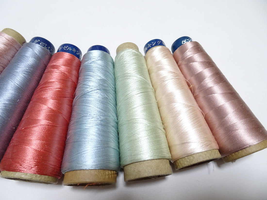 Special Price!! Japanese vintage silk thread 10sets embroidery Over 6,000 meters  16359