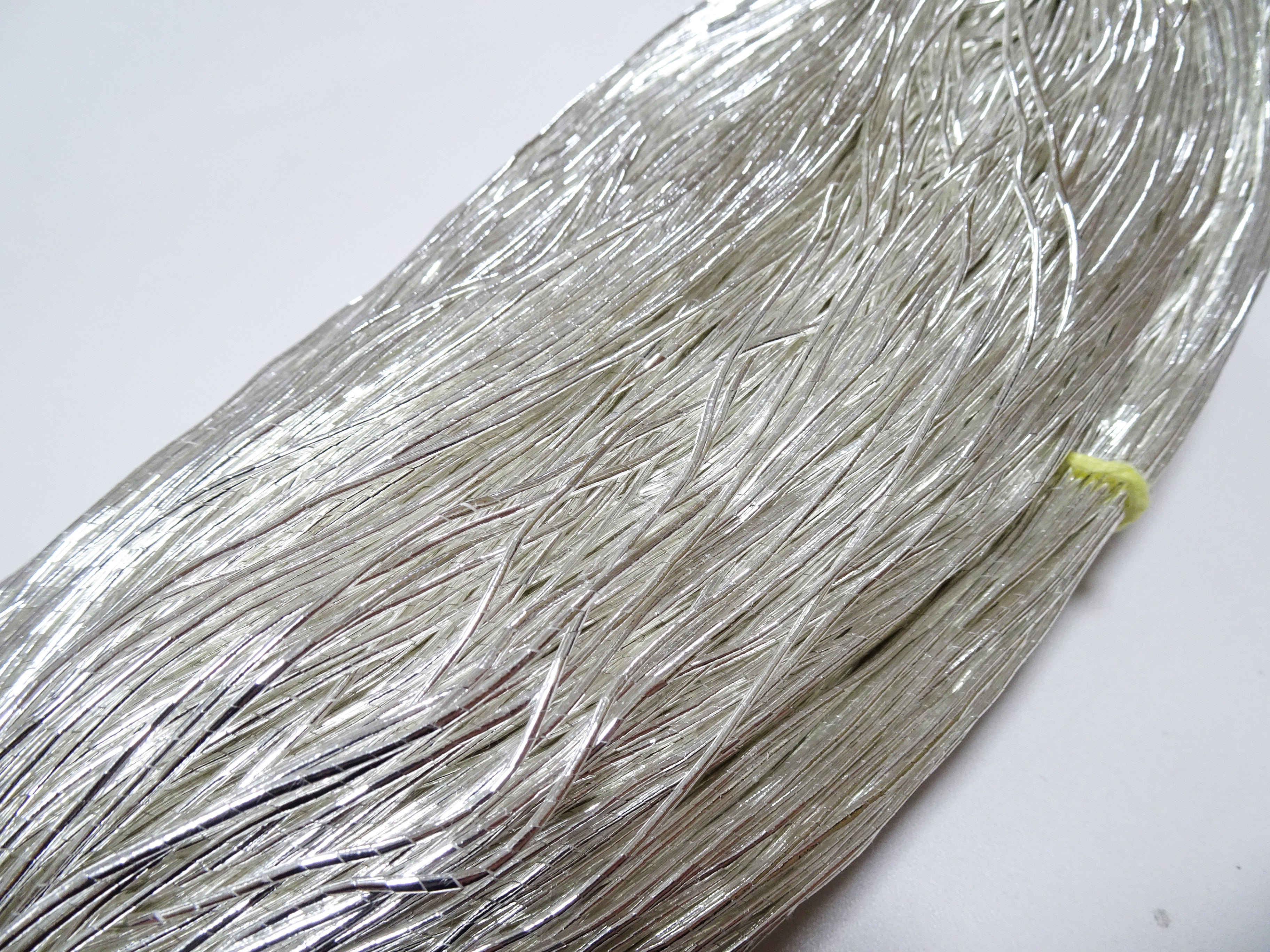 Japanese Vintage Real Silver Leaf Thread Kinkoma Embroidery S16  0.95mm