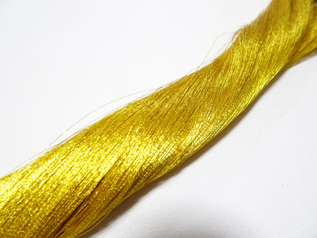 Japanese vintage high class gold leaf thread Ougon embroidery  0.16mm