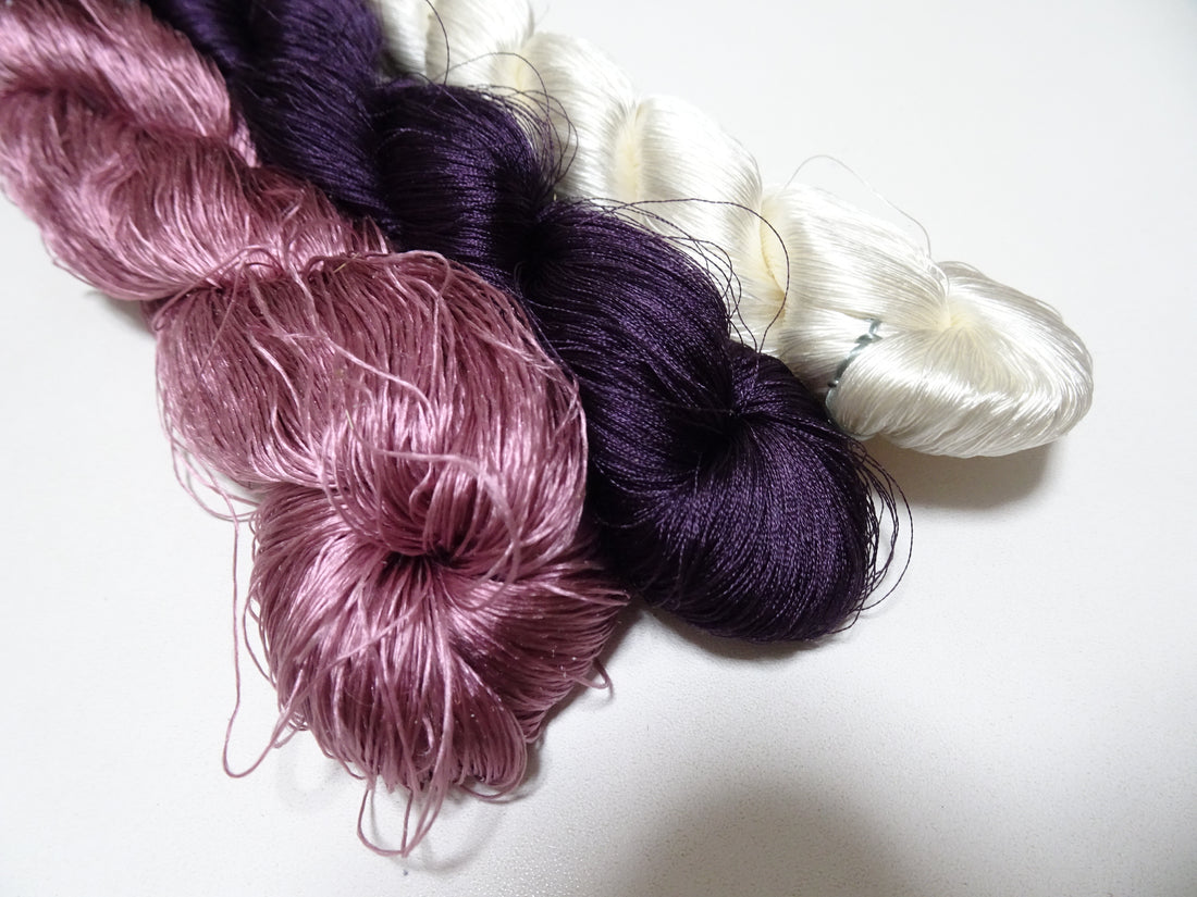 Japanese vintage silk thread 3sets embroidery 8467