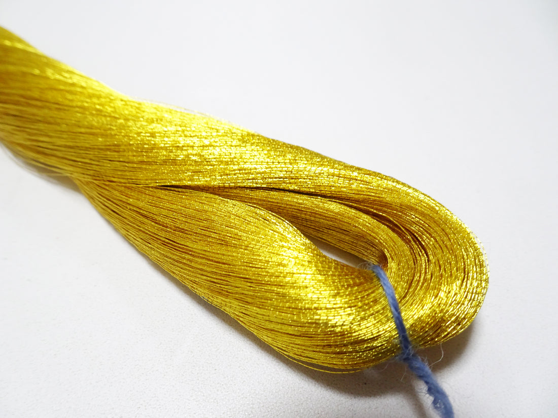 Japanese vintage high class gold leaf thread Ougon embroidery  0.16mm