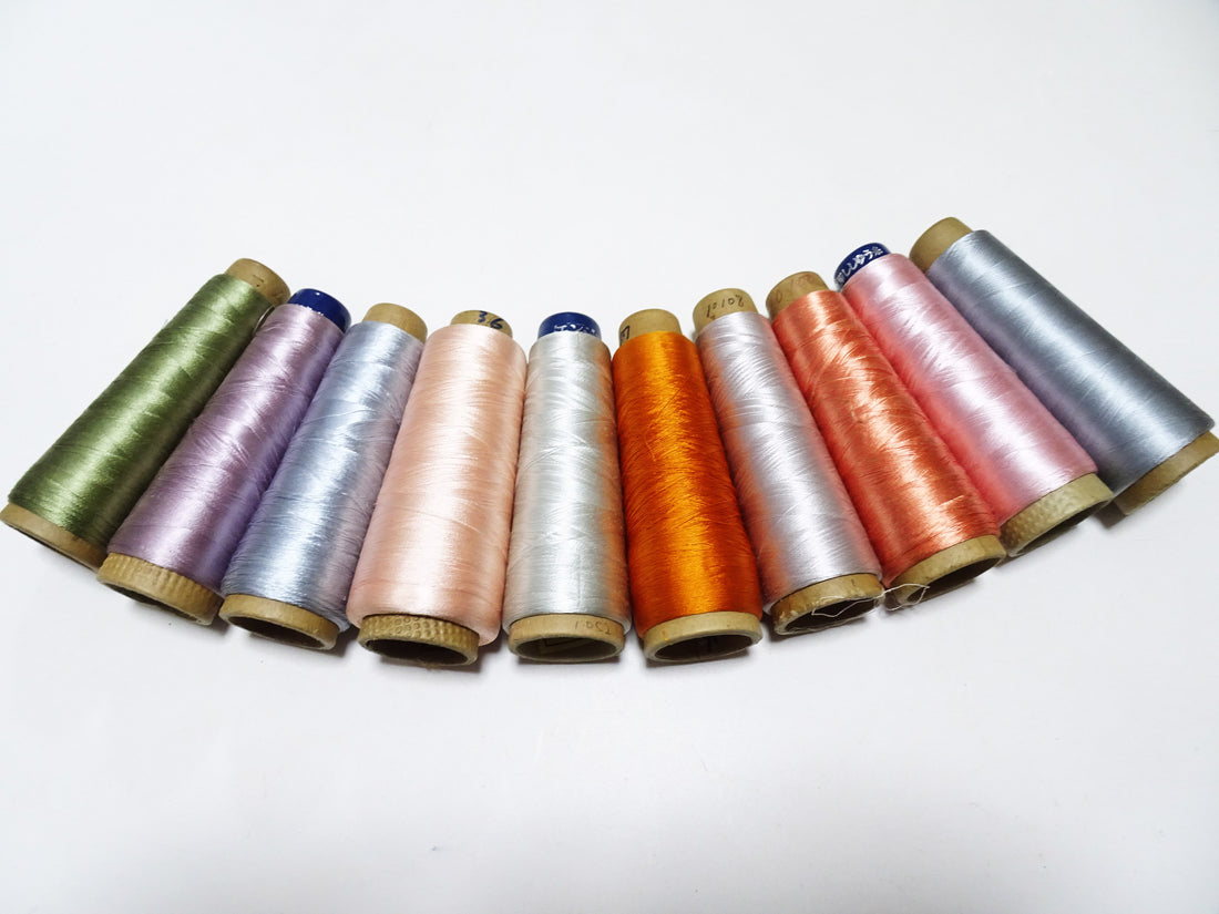 Special Price!! Japanese vintage silk thread 10sets embroidery Over 6,000 meters  16360