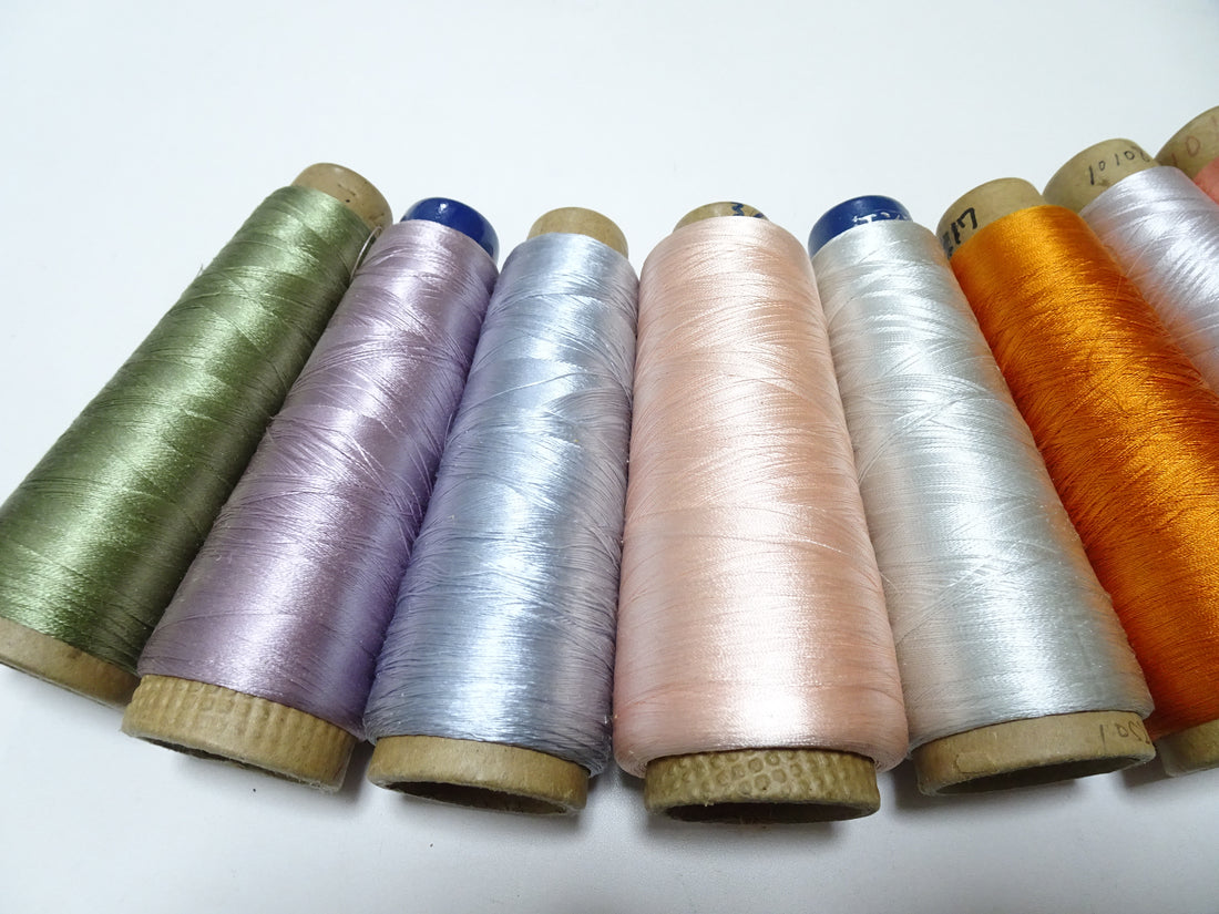Special Price!! Japanese vintage silk thread 10sets embroidery Over 6,000 meters  16360