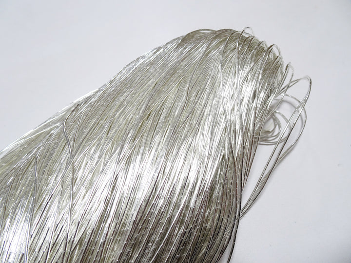Japanese Vintage Real Silver Leaf Thread Kinkoma Embroidery S18 1.1mm