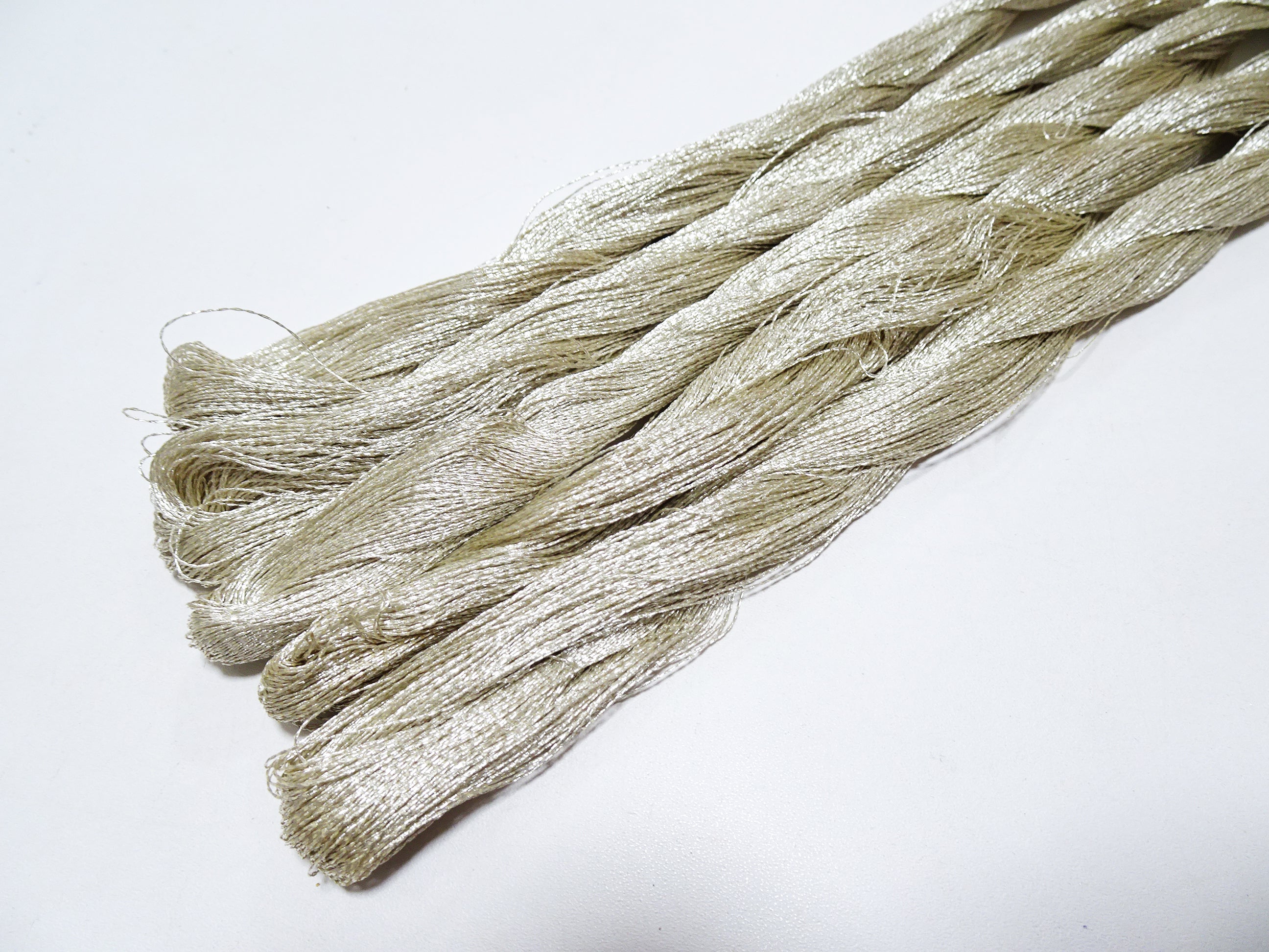 Japanese vintage rare Double Twist high class real silver leaf thread 5sets embroidery 12390