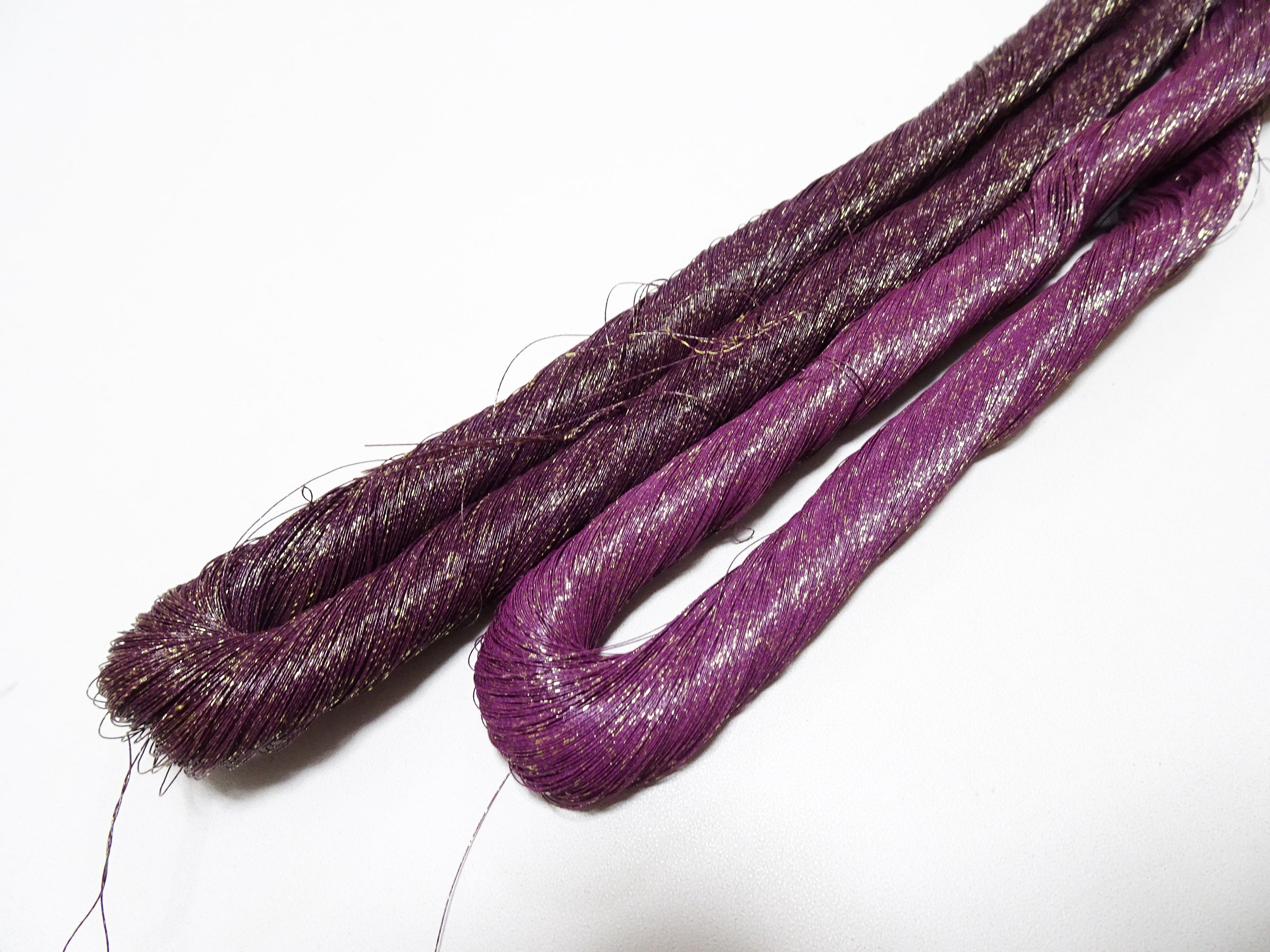 Special price! Japanese Vintage Super Rare Urushi (japanese lacquer) Kinsunago thread 2sets Over 1500M  0.16mm  12599