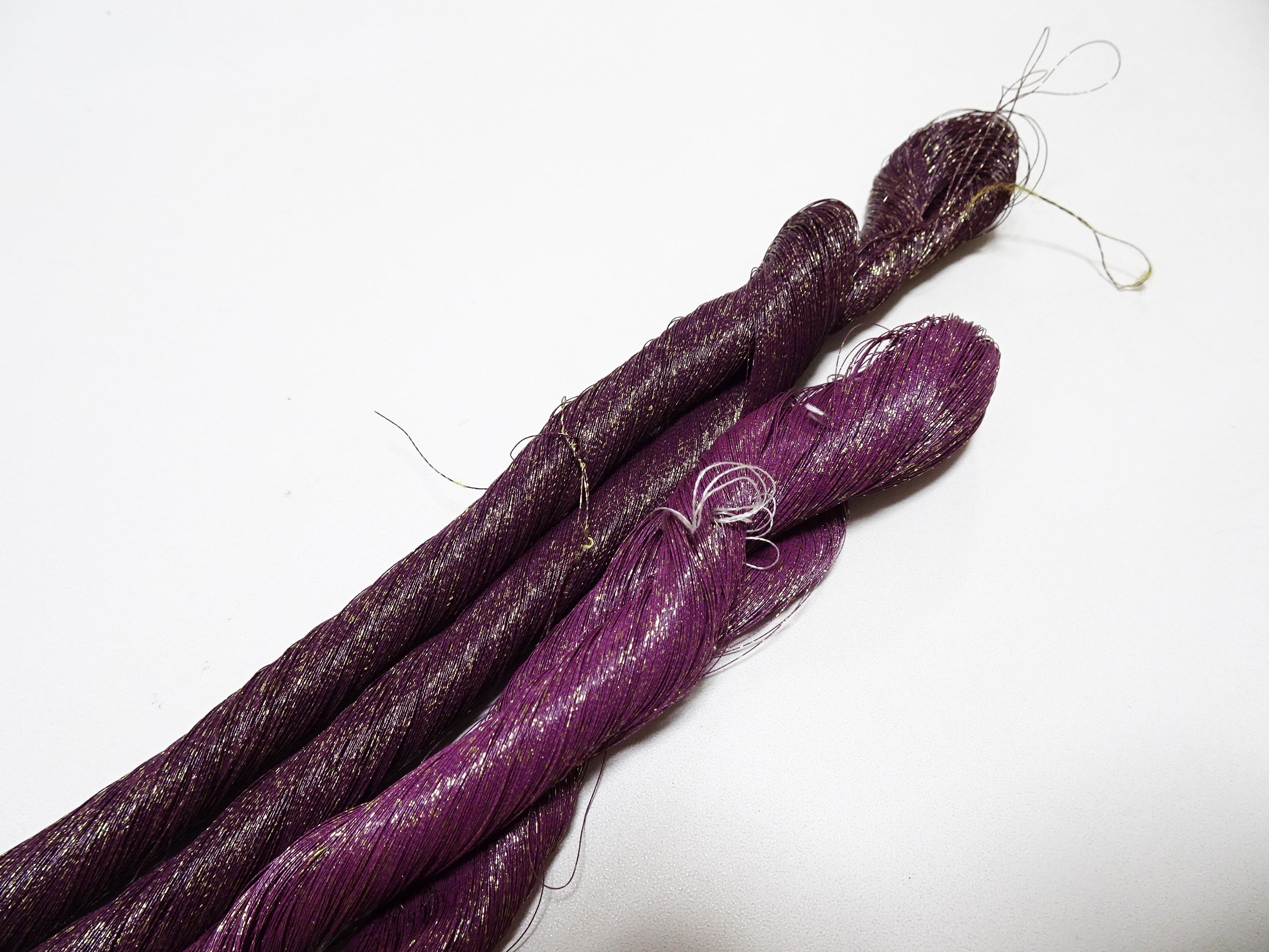 Special price! Japanese Vintage Super Rare Urushi (japanese lacquer) Kinsunago thread 2sets Over 1500M  0.16mm  12599