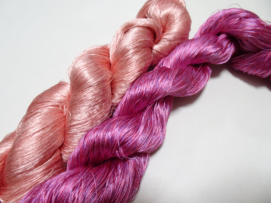 Japanese Vintage loose Twisted Silk Thread 2sets Embroidery 14531