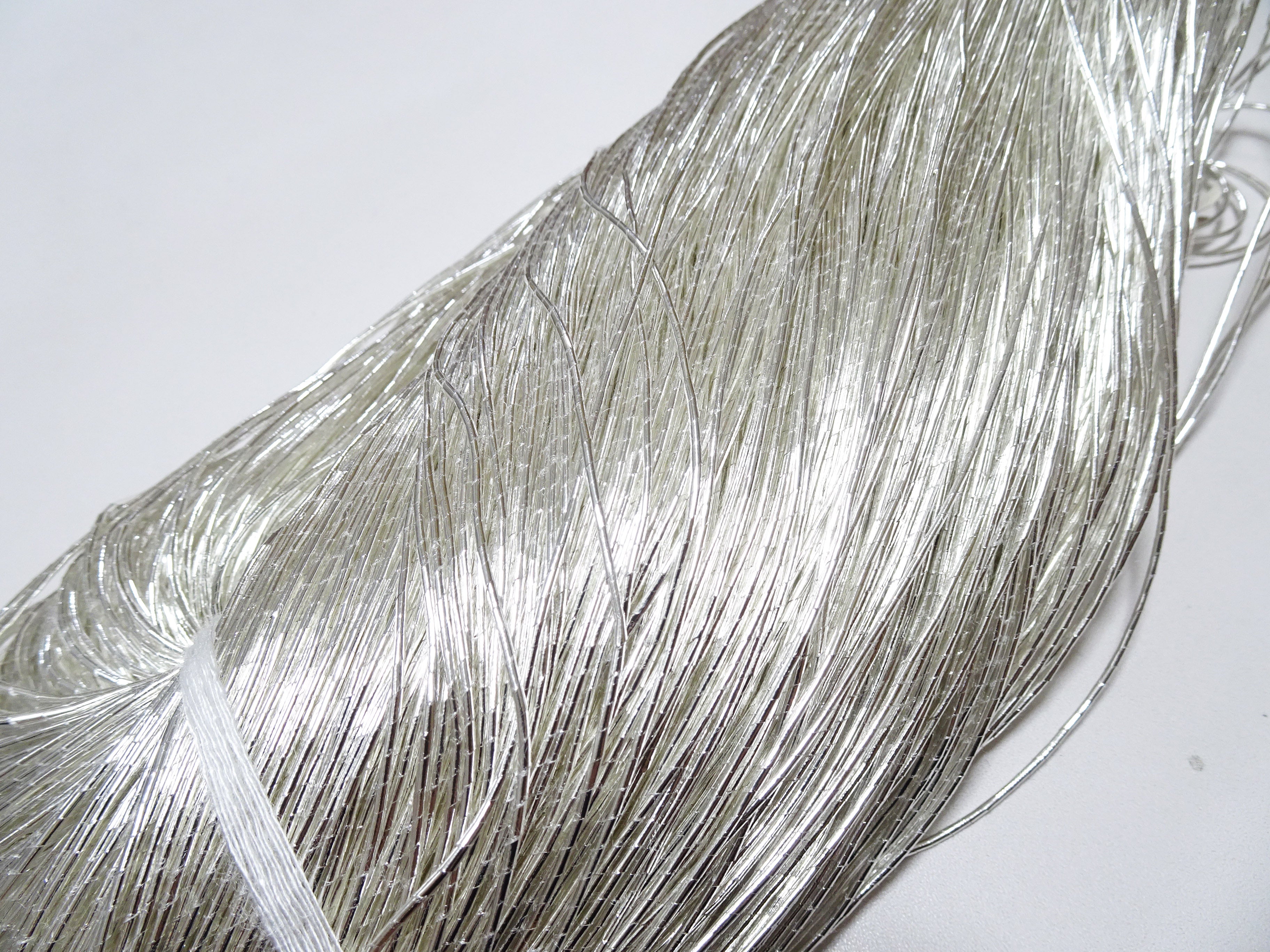 Japanese Vintage Real Silver Leaf Thread Kinkoma Embroidery S18 1.1mm