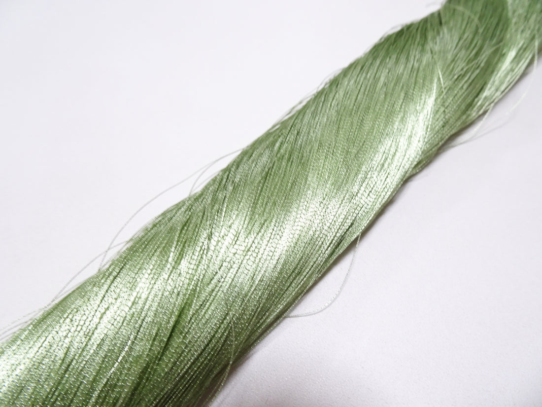 Japanese vintage rare Superb pure silver leaf thread color SA3 2000M ...