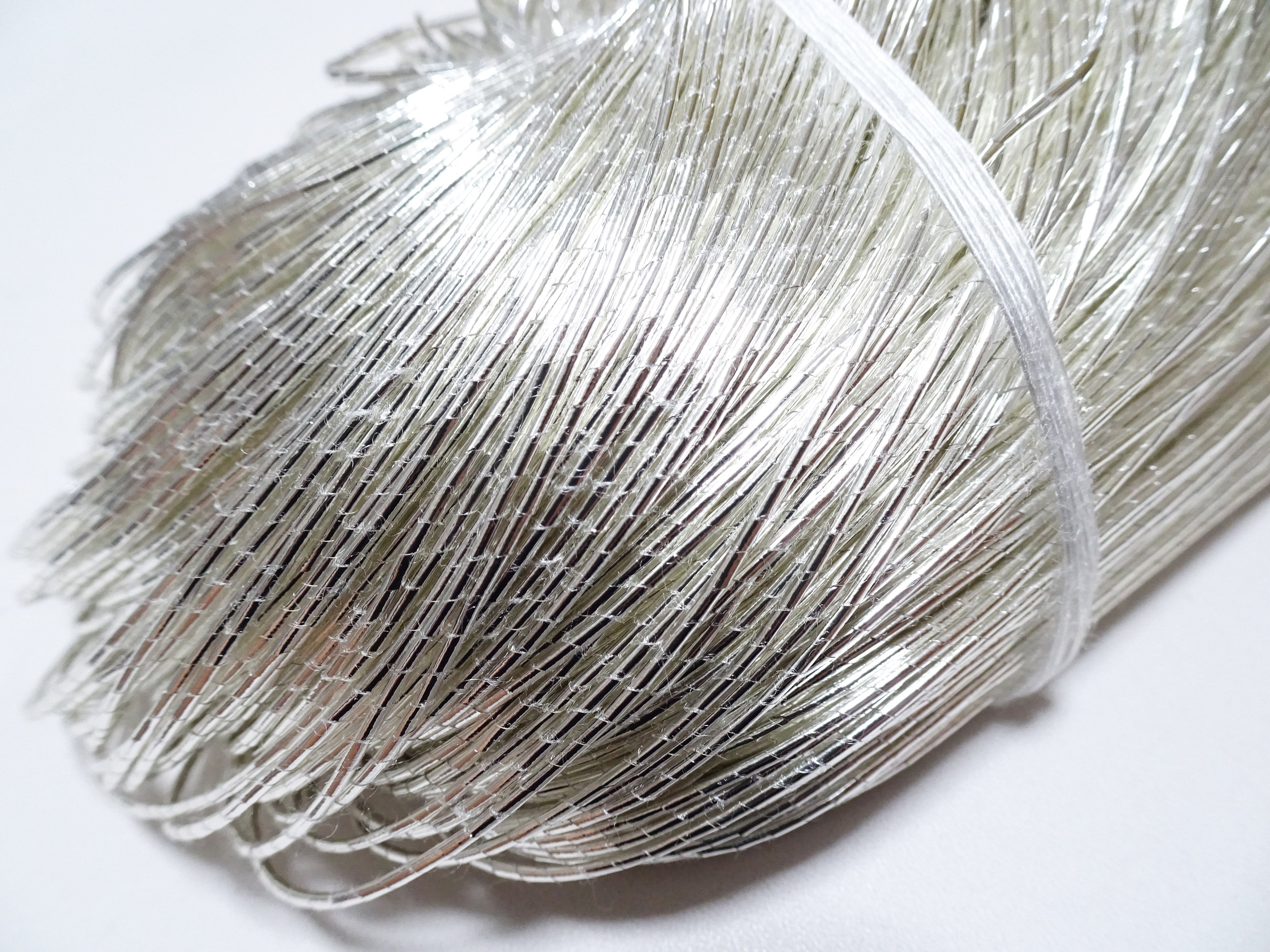 Japanese Vintage Real Silver Leaf Thread Kinkoma Embroidery S18 1.1mm