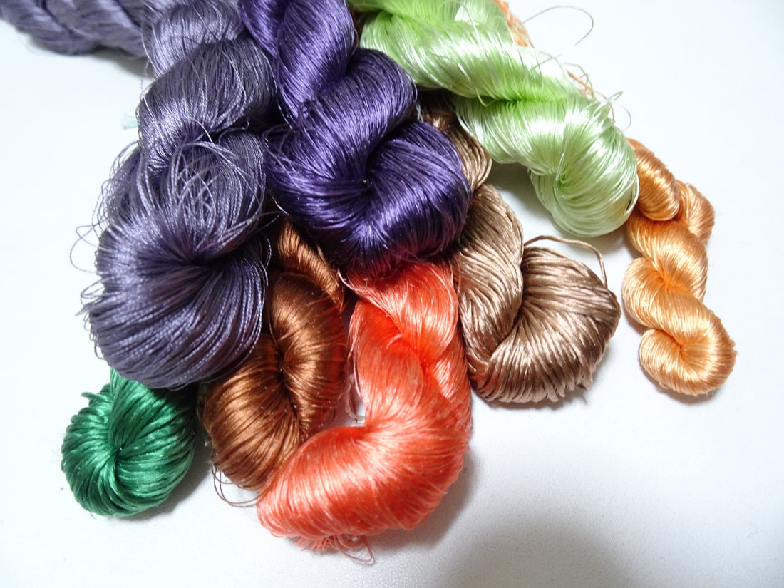 Japanese vintage silk thread 8sets embroidery 8468