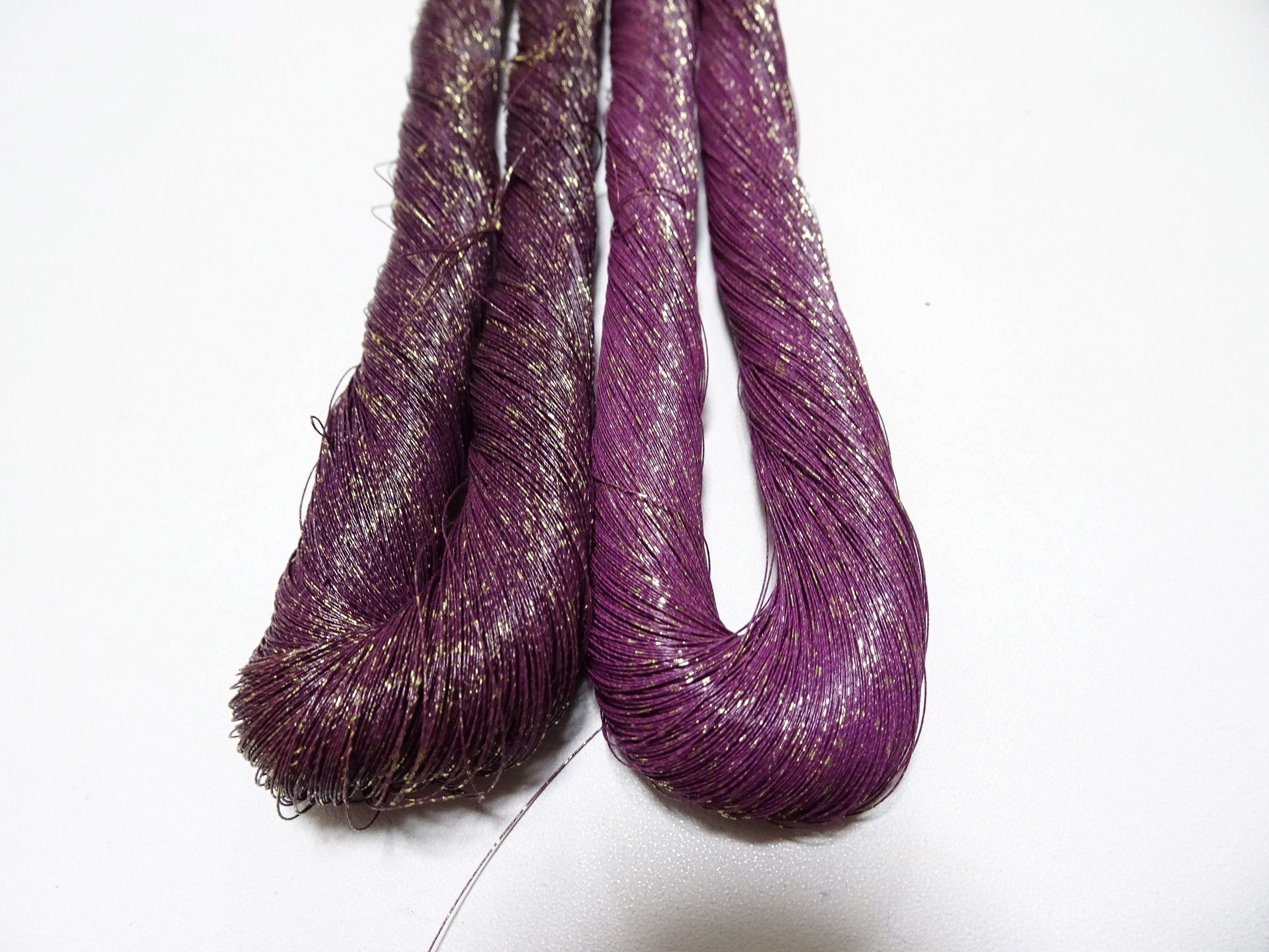 Special price! Japanese Vintage Super Rare Urushi (japanese lacquer) Kinsunago thread 2sets Over 1500M  0.16mm  12599