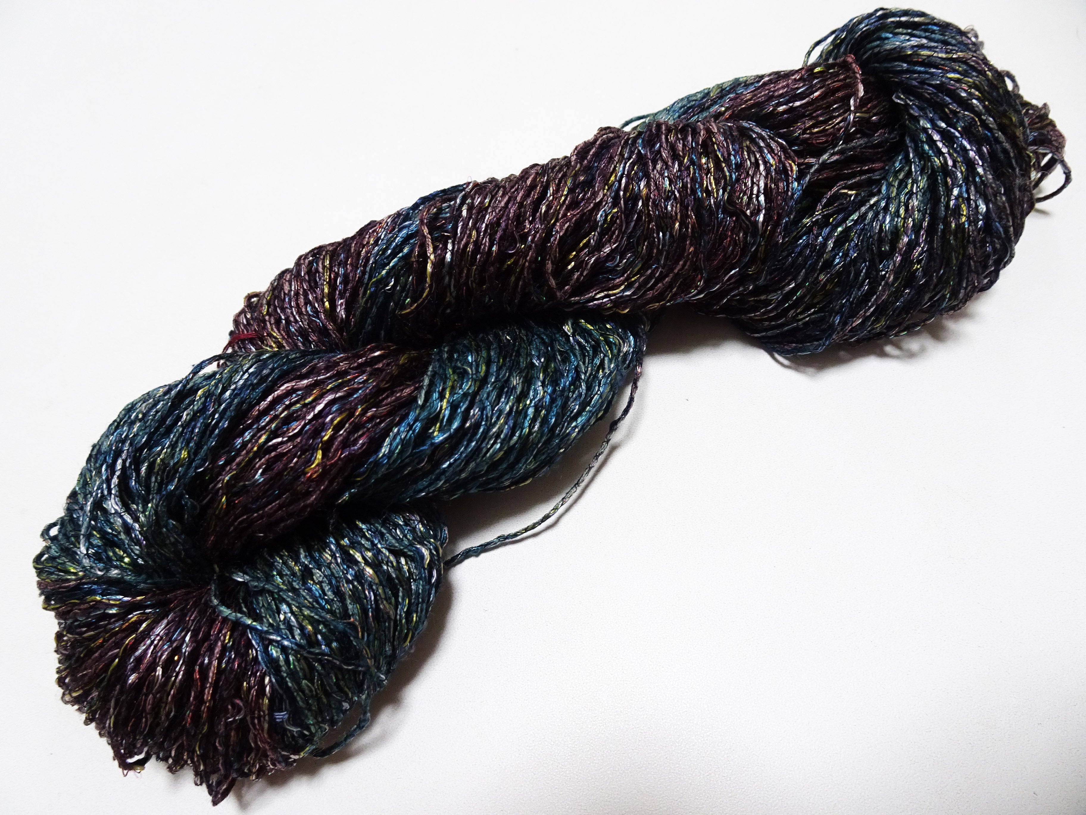 Japanese Tanaka Gen Silk – One-of-a-Kind Hand-Dyed Artistic Silk Wool Thread(Silk87% Wool13%), Rare Japanese Artisan Yarn, Limited Stock 16470