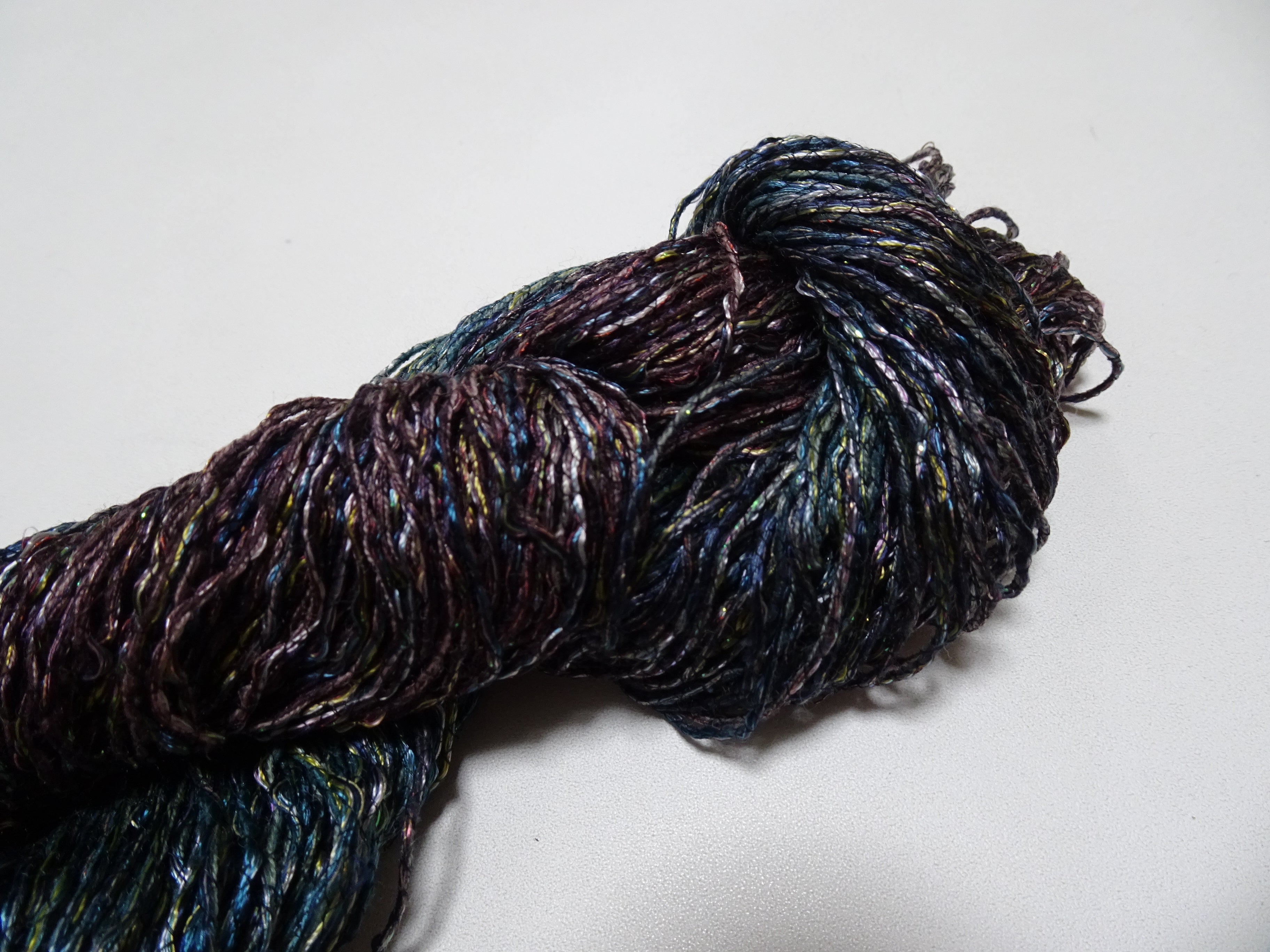 Japanese Tanaka Gen Silk – One-of-a-Kind Hand-Dyed Artistic Silk Wool Thread(Silk87% Wool13%), Rare Japanese Artisan Yarn, Limited Stock 16470