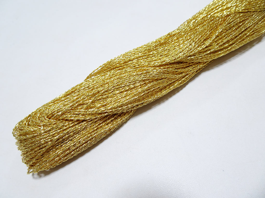 Special price!Japanese vintage rare Double Twist high class gold leaf thread embroidery 12391