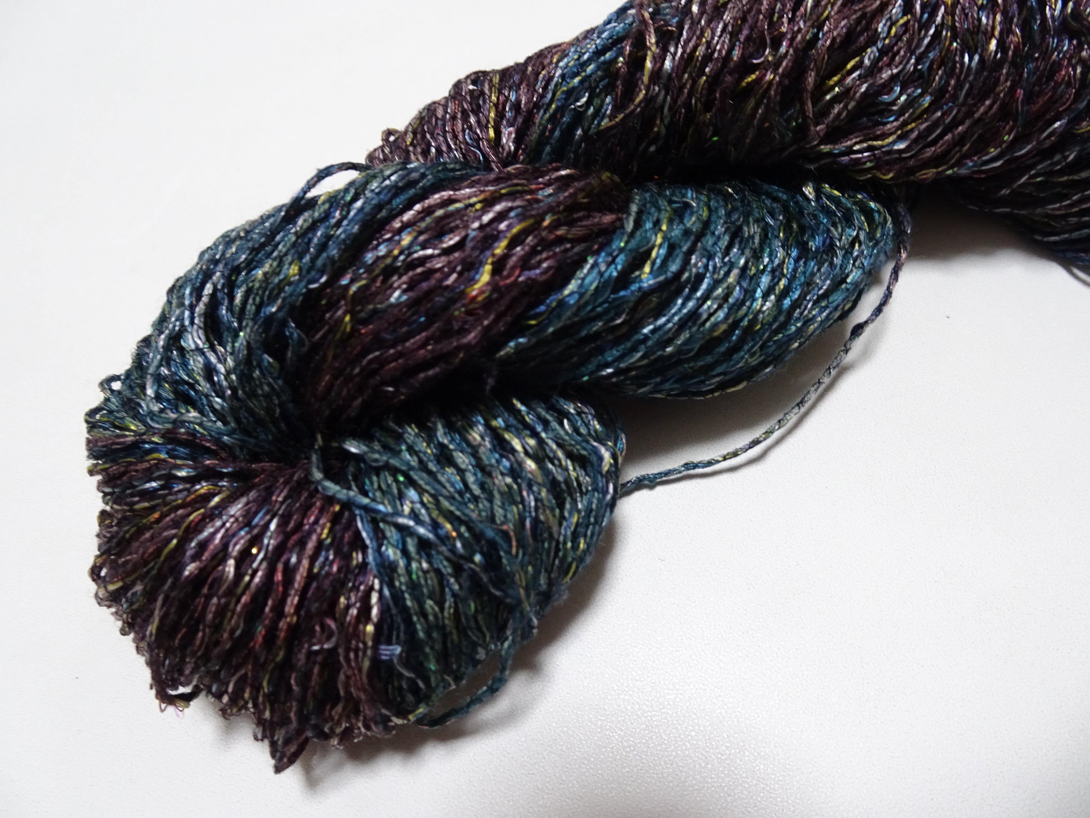 Japanese Tanaka Gen Silk – One-of-a-Kind Hand-Dyed Artistic Silk Wool Thread(Silk87% Wool13%), Rare Japanese Artisan Yarn, Limited Stock 16470