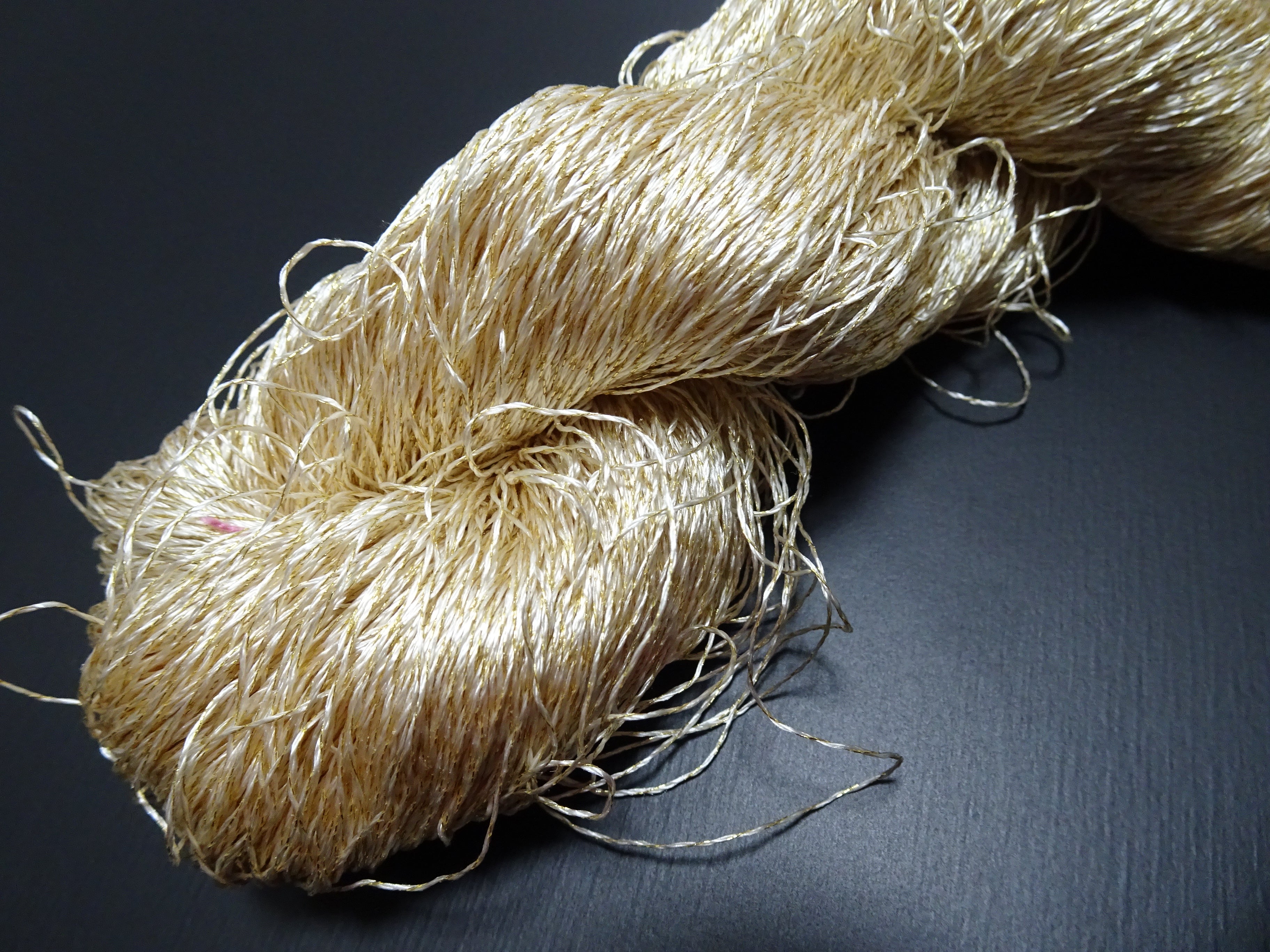 Japanese Vintage High Class Rare Silk Thread Mixture of Gold embroidery 17691