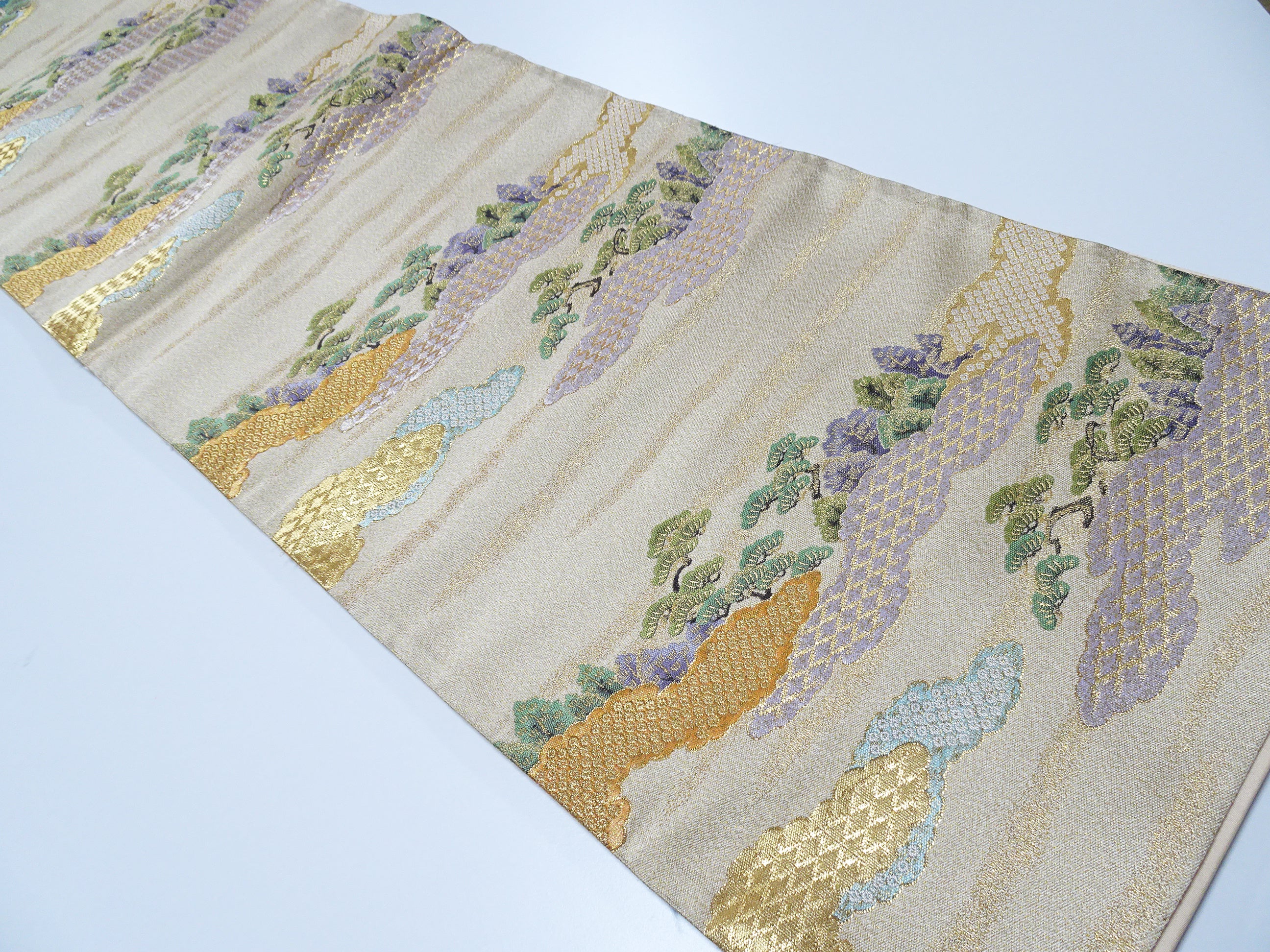 Japanese Kimono Silk Fukuro Woven Rakuchu-ezu Pattern 12167