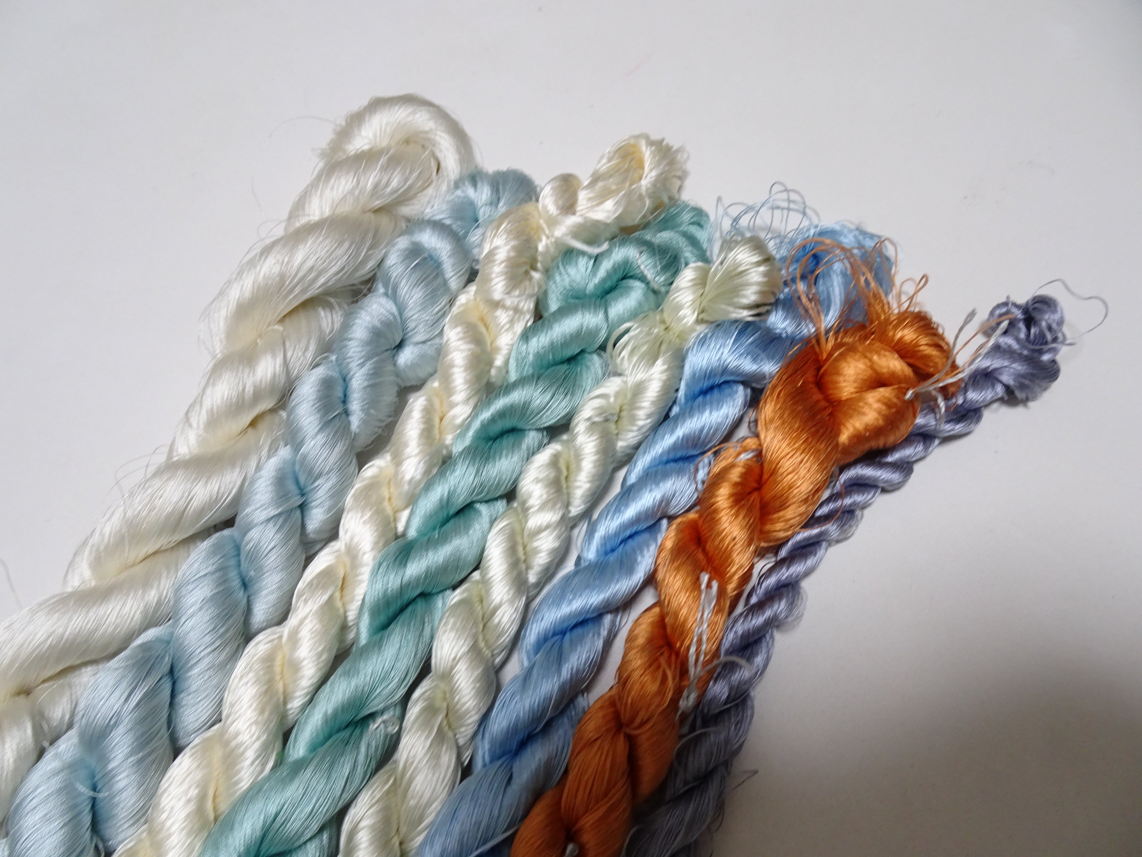 Japanese vintage silk thread 8sets embroidery 8469