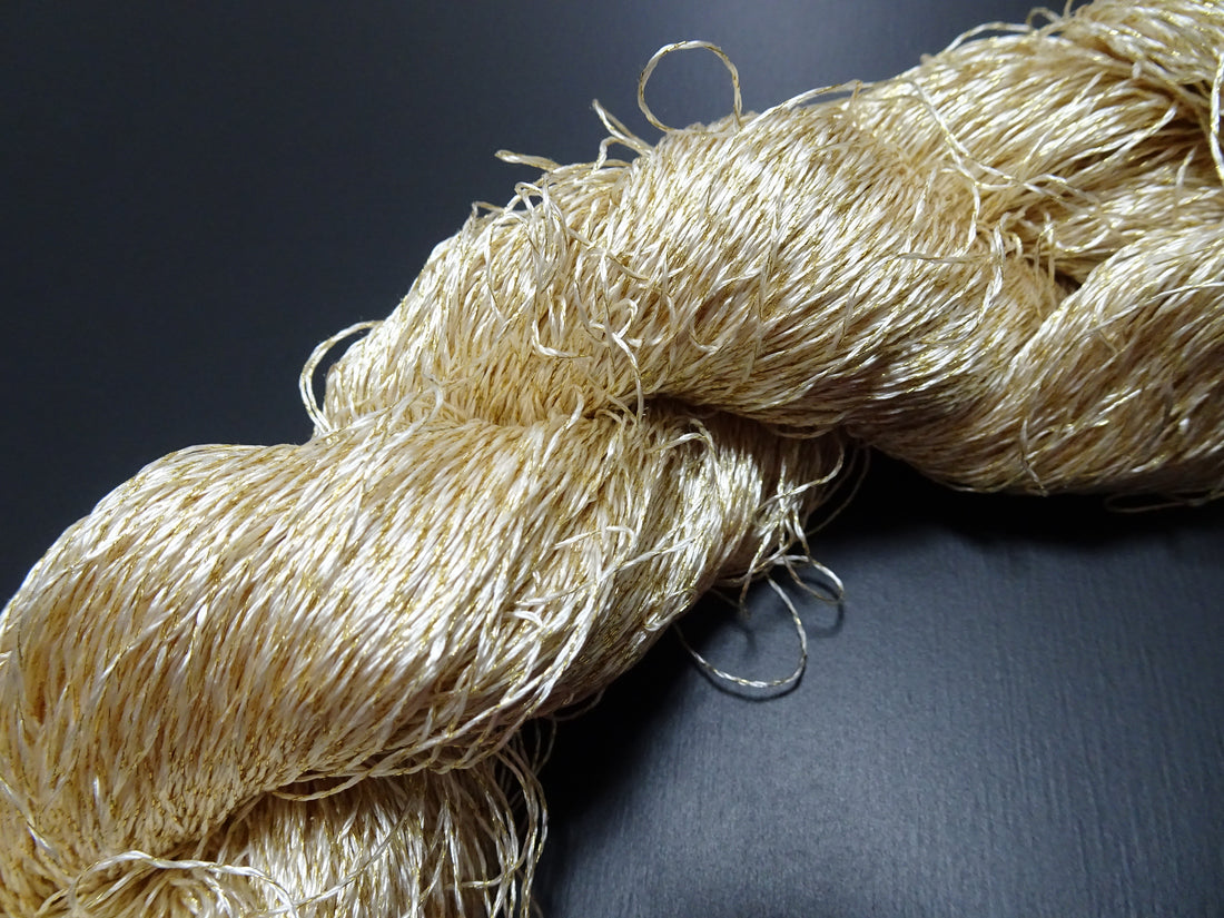 Japanese Vintage High Class Rare Silk Thread Mixture of Gold embroidery 17691