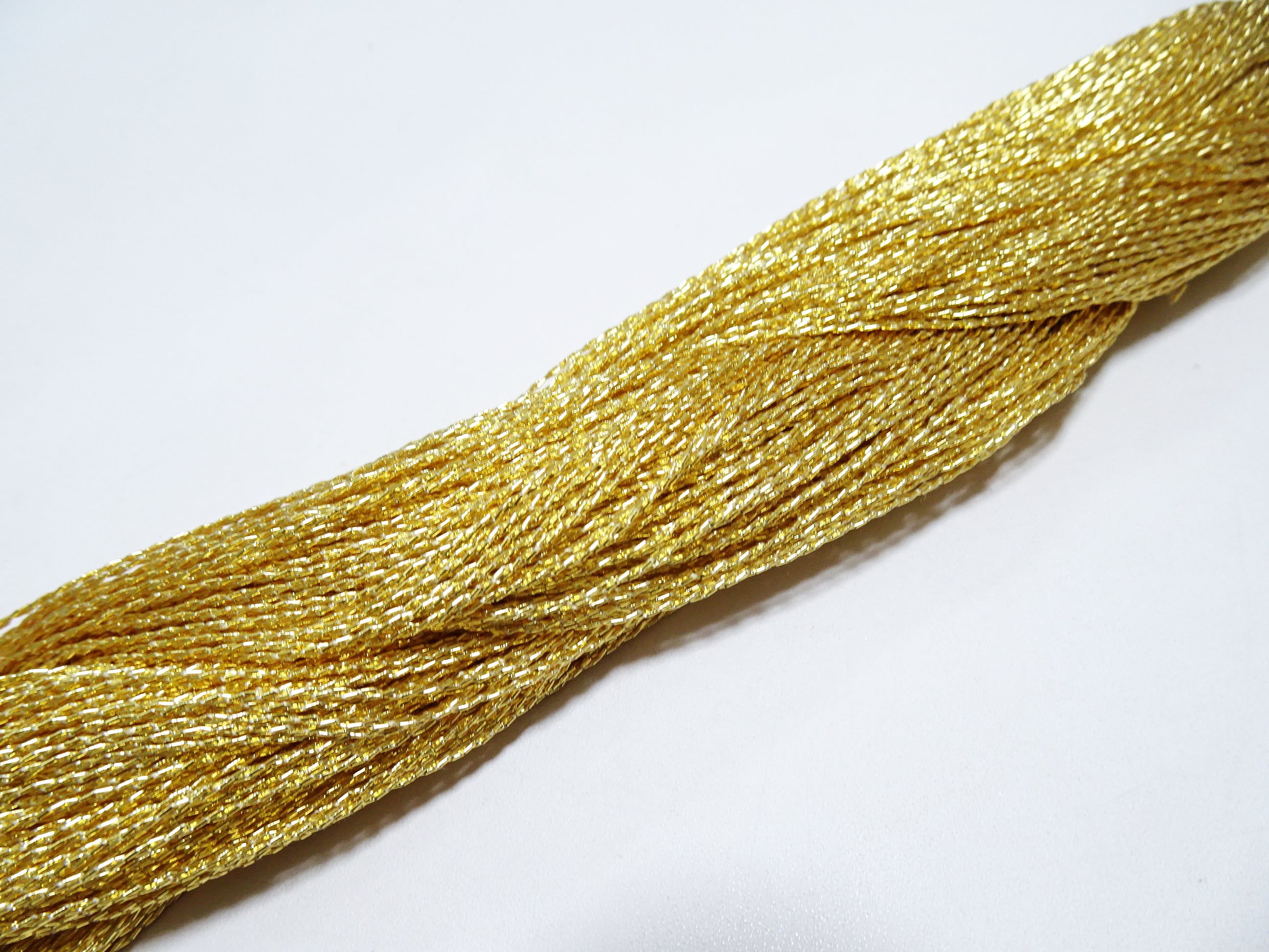 Special price!Japanese vintage rare Double Twist high class gold leaf thread embroidery 12391