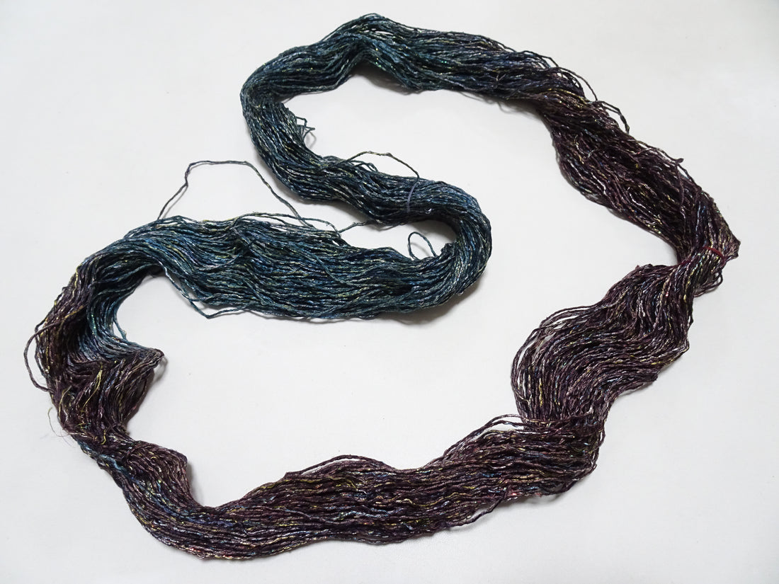Japanese Tanaka Gen Silk – One-of-a-Kind Hand-Dyed Artistic Silk Wool Thread(Silk87% Wool13%), Rare Japanese Artisan Yarn, Limited Stock 16470