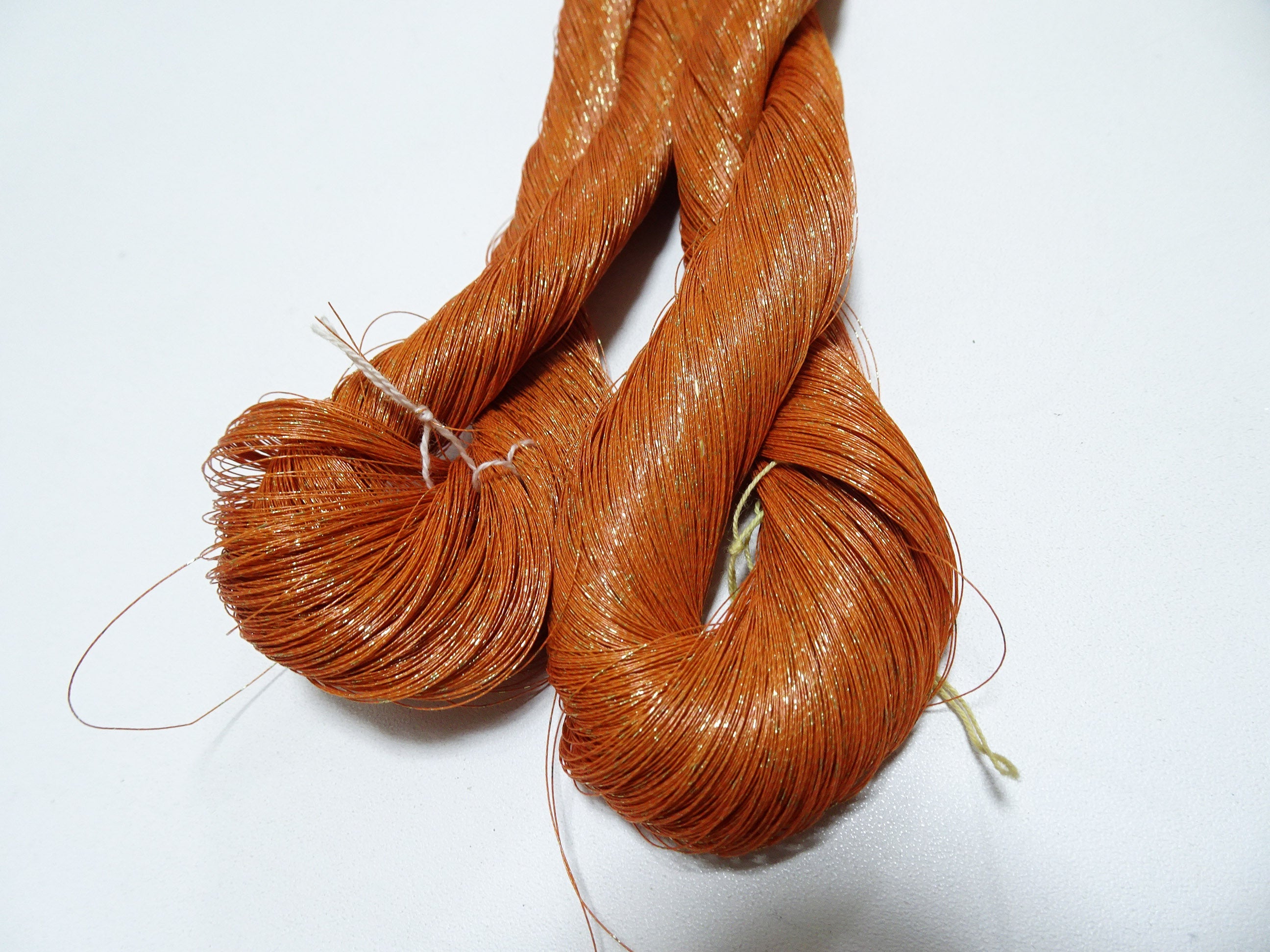 Special price! Japanese Vintage Super Rare Urushi (japanese lacquer) Kinsunago thread 2sets Over 1500M  0.16mm  12600