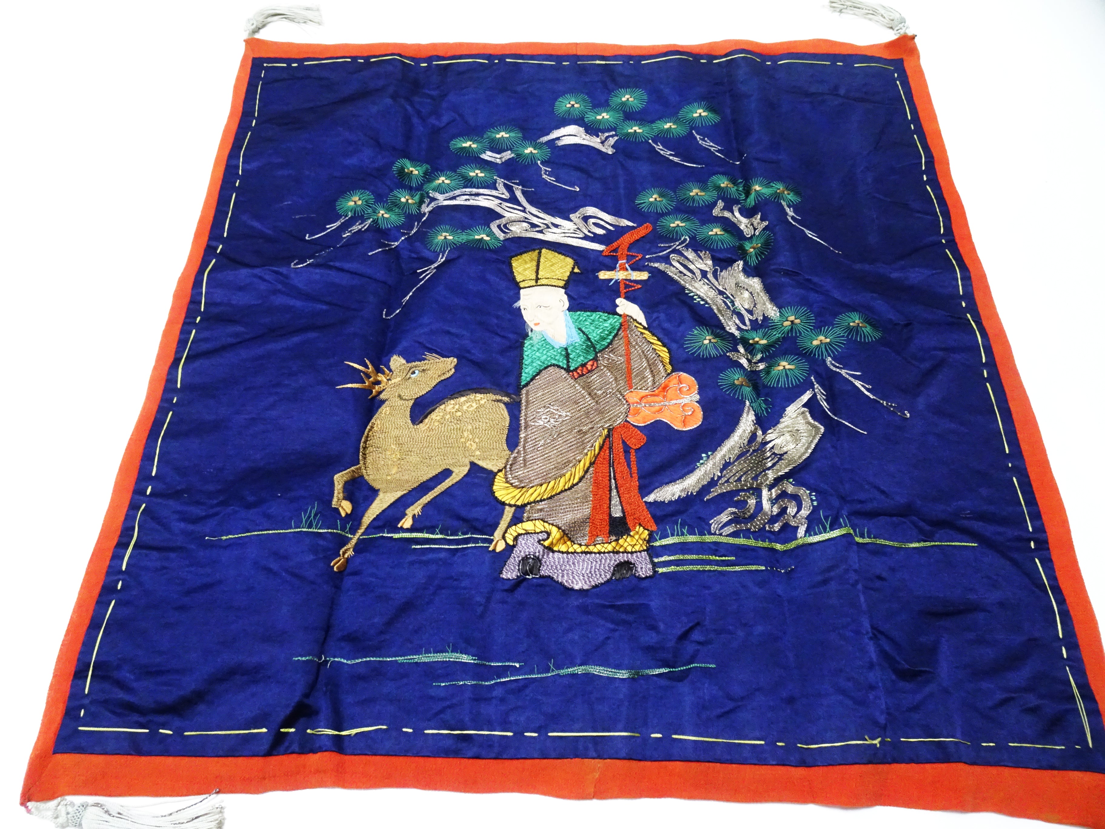 Japanese Antique high quality Super Rare Fukusa  Embroidery 7680