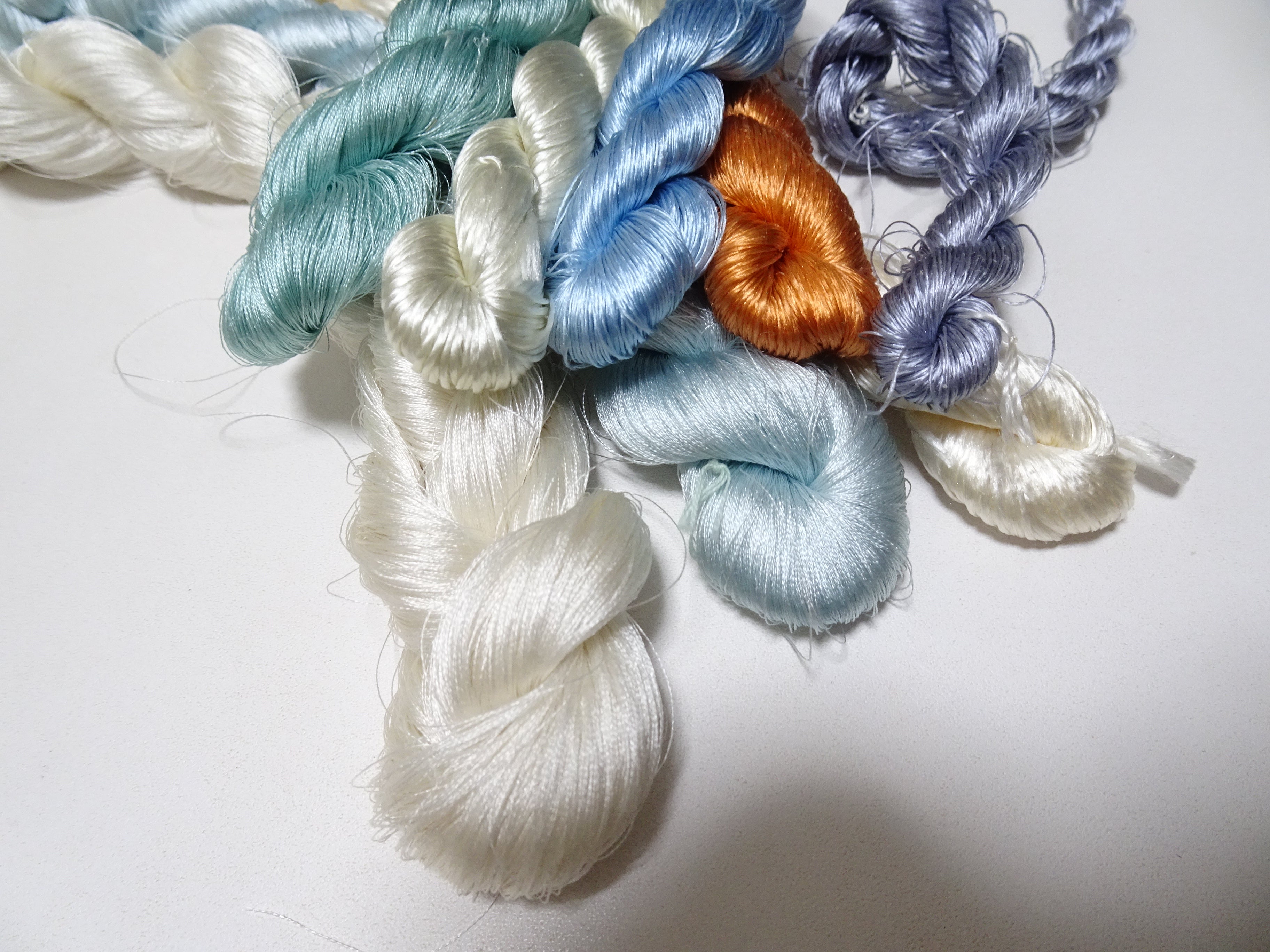 Japanese vintage silk thread 8sets embroidery 8469