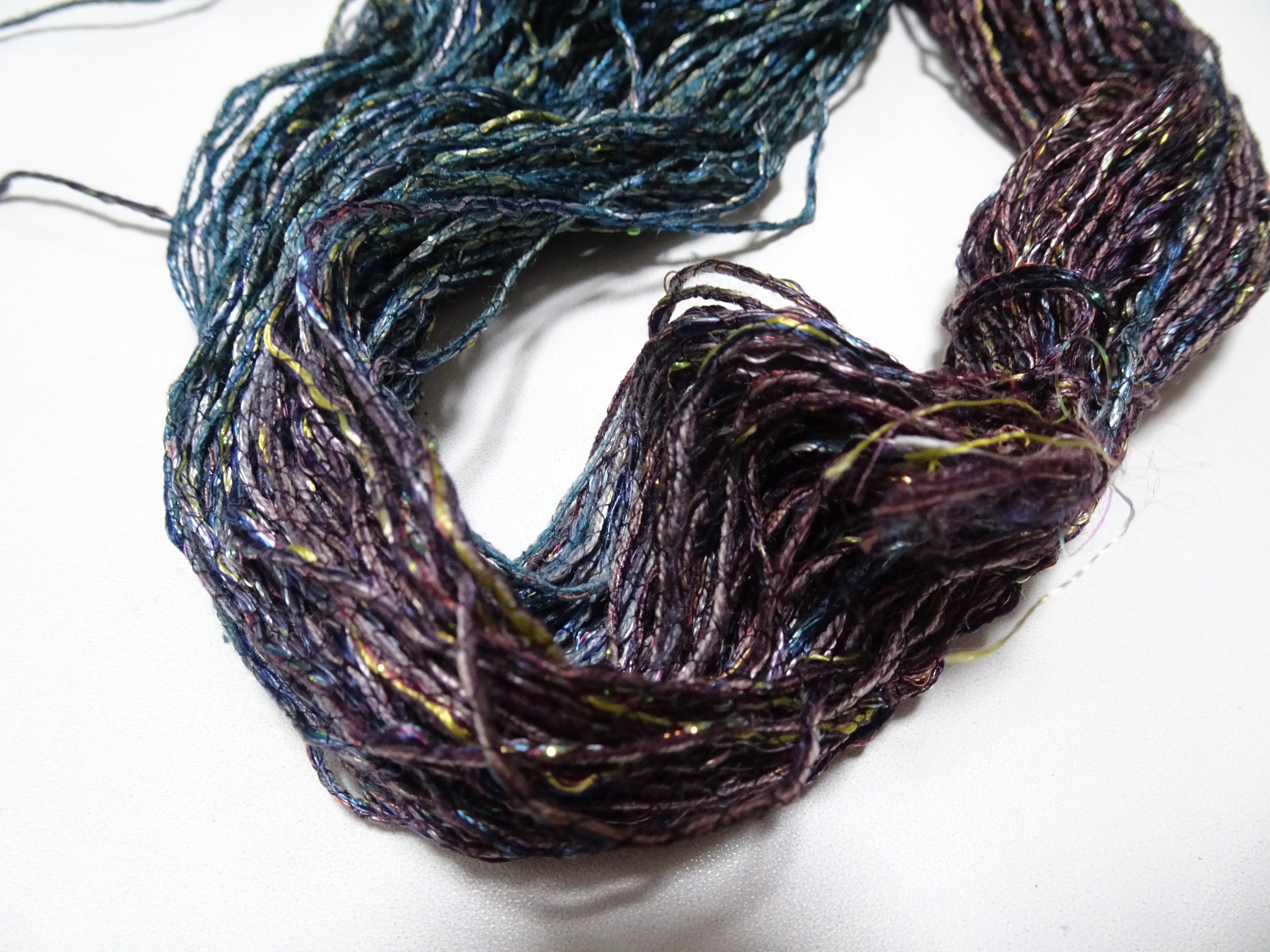Japanese Tanaka Gen Silk – One-of-a-Kind Hand-Dyed Artistic Silk Wool Thread(Silk87% Wool13%), Rare Japanese Artisan Yarn, Limited Stock 16470