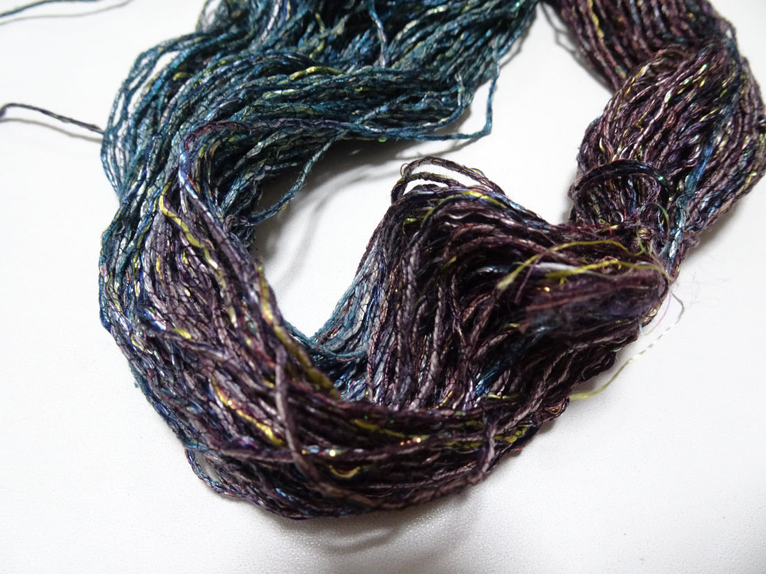 Japanese Tanaka Gen Silk – One-of-a-Kind Hand-Dyed Artistic Silk Wool Thread(Silk87% Wool13%), Rare Japanese Artisan Yarn, Limited Stock 16470