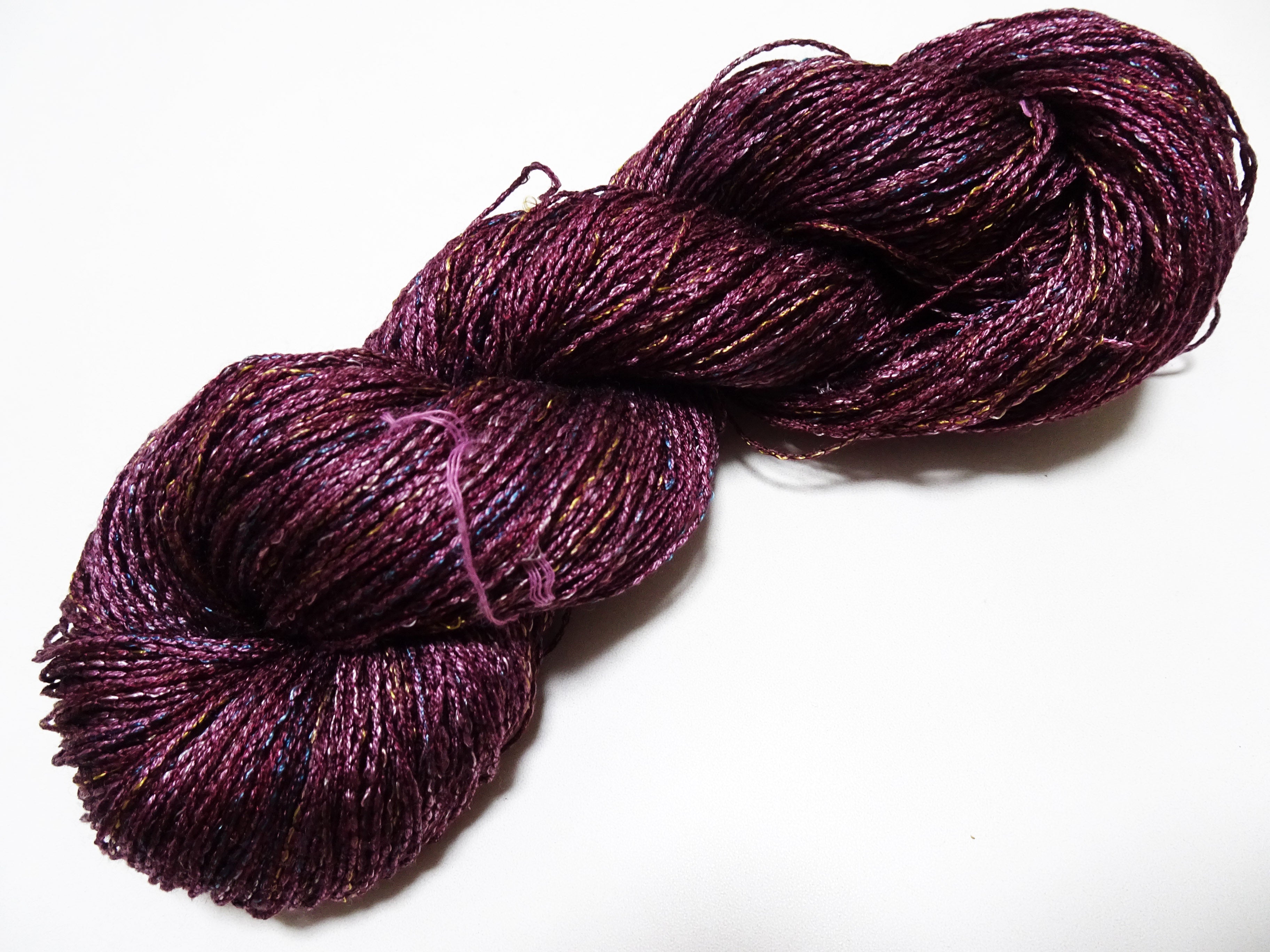 Japanese Tanaka Gen Silk – One-of-a-Kind Hand-Dyed Artistic Silk Wool Thread(Silk87% Wool13%), Rare Japanese Artisan Yarn, Limited Stock 16471