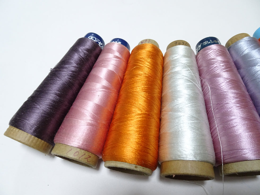 Special Price!! Japanese vintage silk thread 10sets embroidery Over 6,000 meters  16362