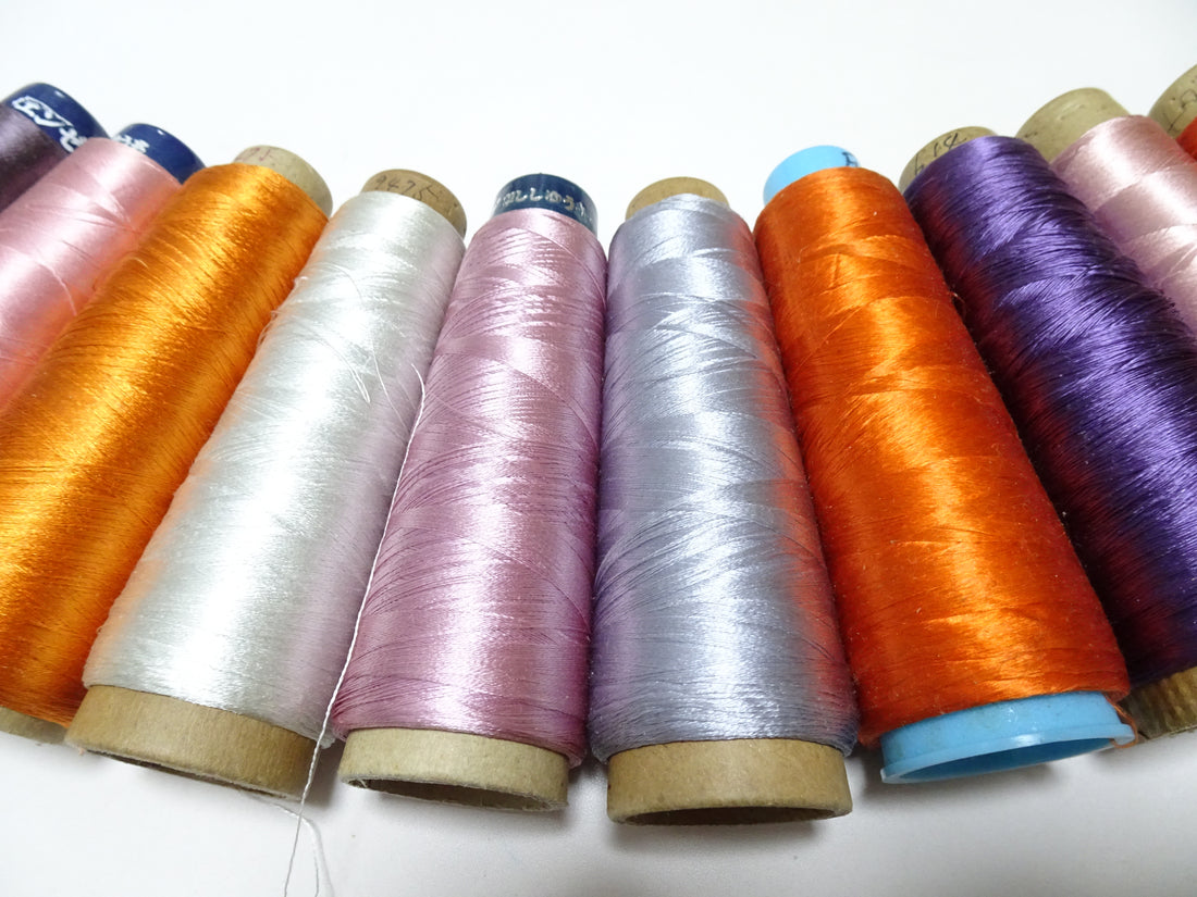 Special Price!! Japanese vintage silk thread 10sets embroidery Over 6,000 meters  16362