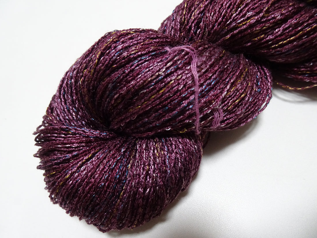 Japanese Tanaka Gen Silk – One-of-a-Kind Hand-Dyed Artistic Silk Wool Thread(Silk87% Wool13%), Rare Japanese Artisan Yarn, Limited Stock 16471
