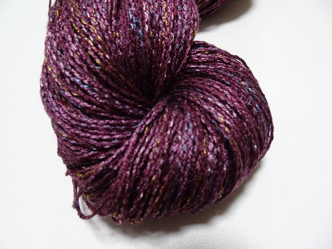Japanese Tanaka Gen Silk – One-of-a-Kind Hand-Dyed Artistic Silk Wool Thread(Silk87% Wool13%), Rare Japanese Artisan Yarn, Limited Stock 16471