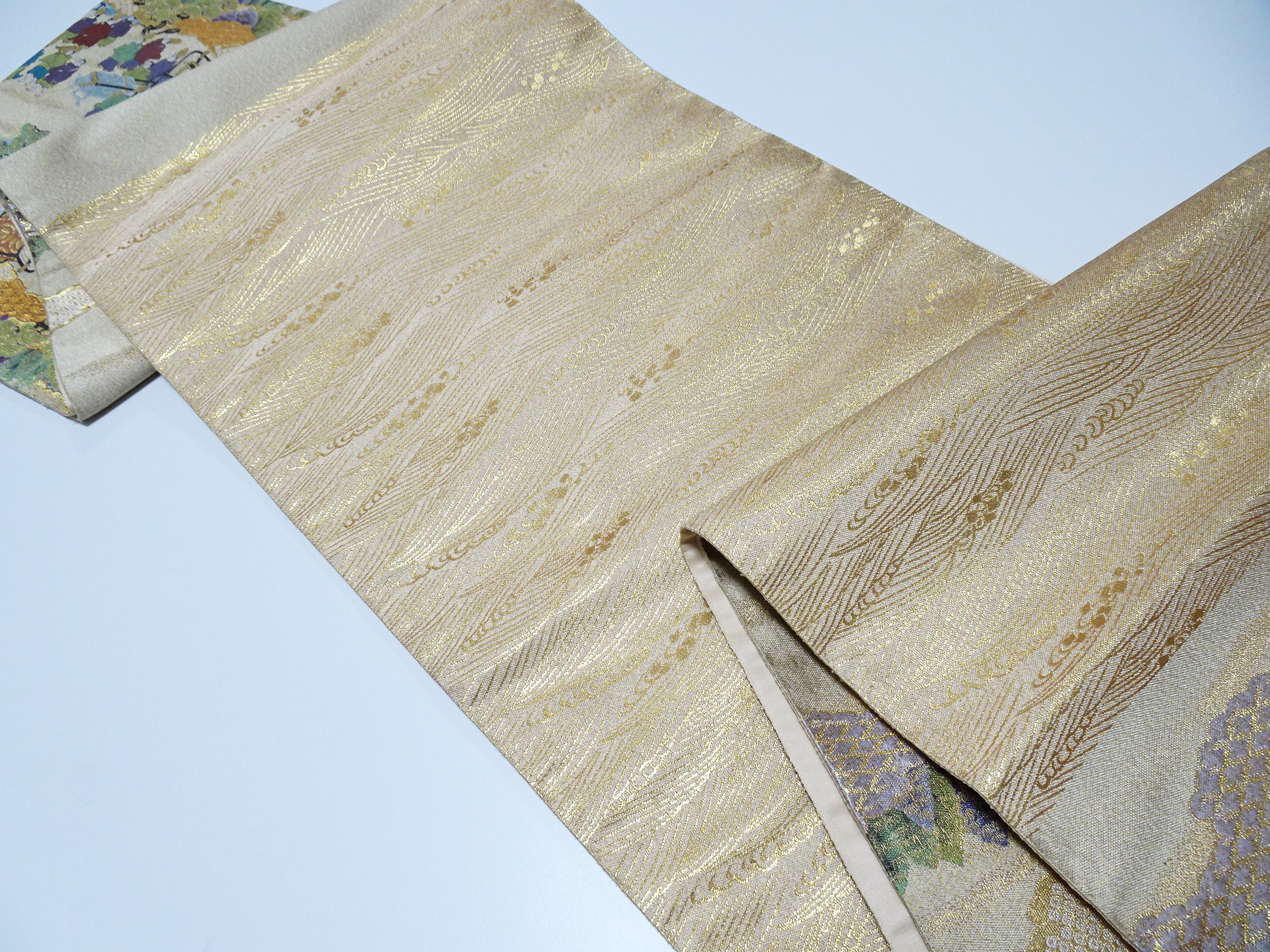 Japanese Kimono Silk Fukuro Woven Rakuchu-ezu Pattern 12167