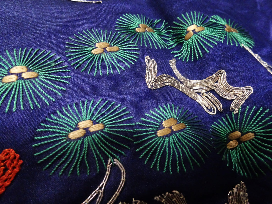 Japanese Antique high quality Super Rare Fukusa  Embroidery 7680