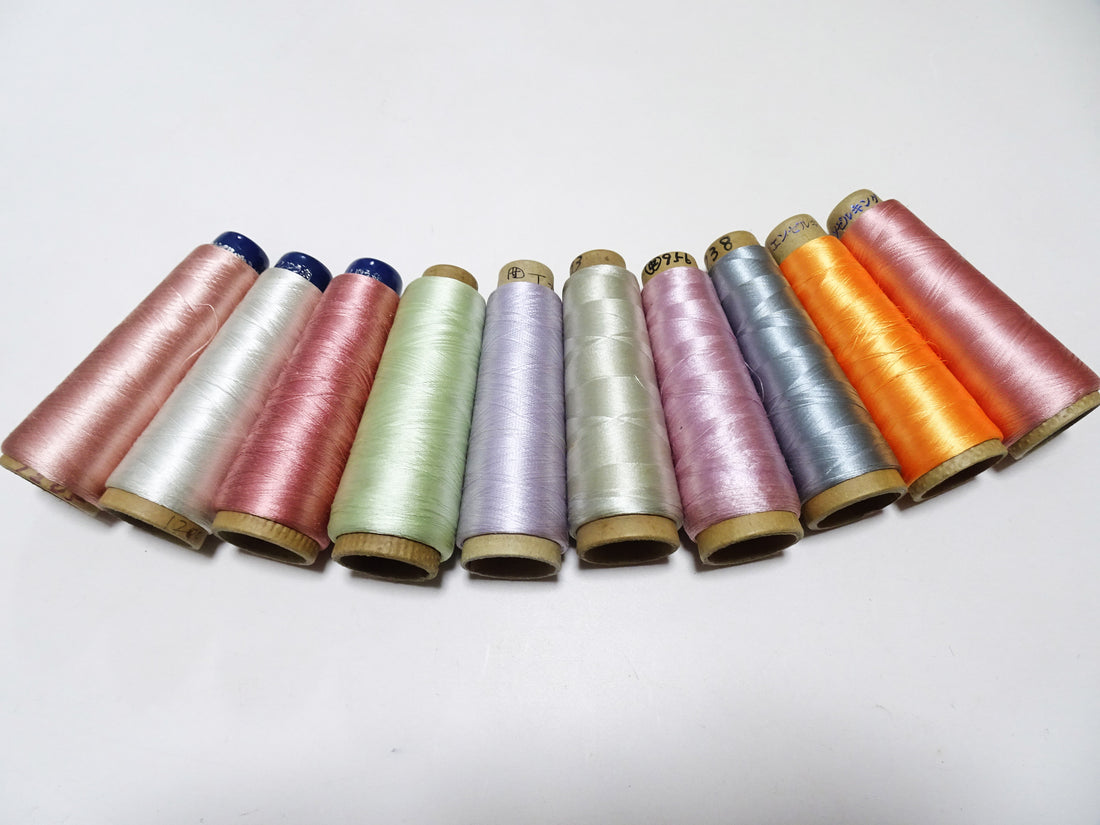 Special Price!! Japanese vintage silk thread 10sets embroidery Over 6,000 meters  16363