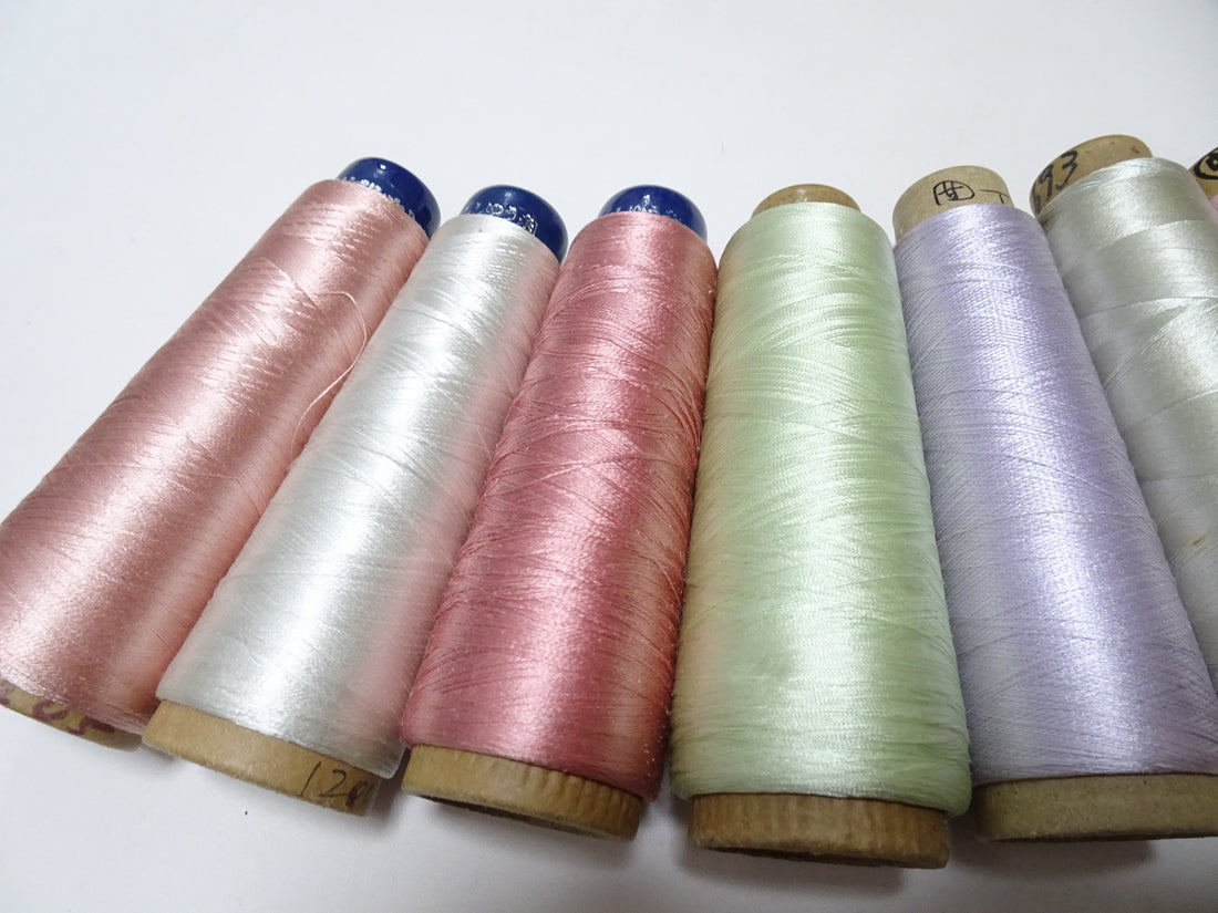 Special Price!! Japanese vintage silk thread 10sets embroidery Over 6,000 meters  16363