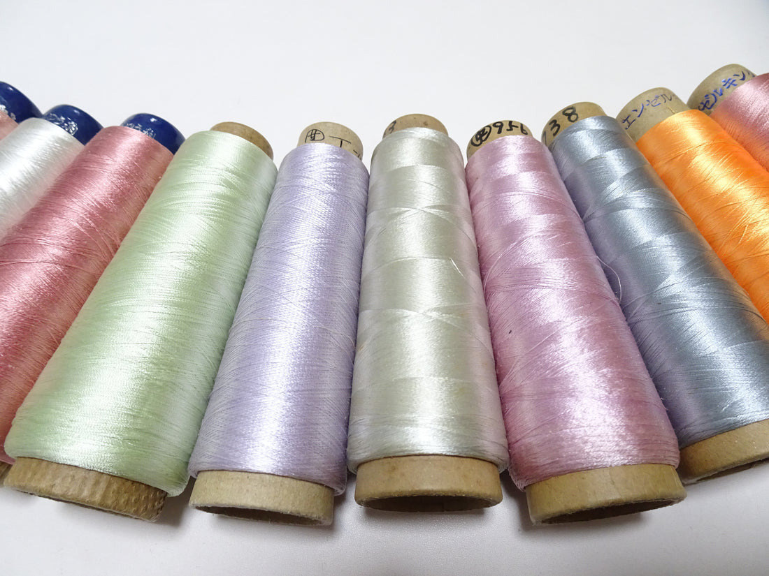 Special Price!! Japanese vintage silk thread 10sets embroidery Over 6,000 meters  16363