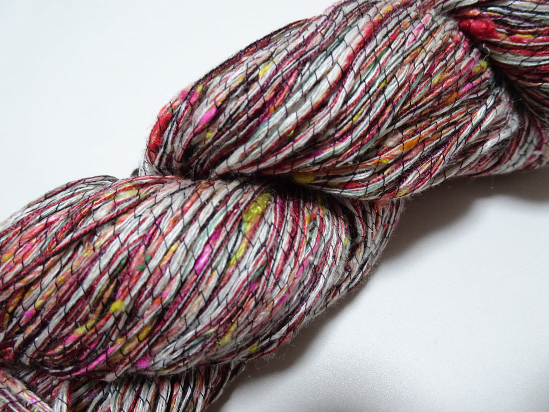 Japanese Tanaka Gen Silk – One-of-a-Kind Hand-Dyed Artistic Silk Wool Thread(Silk87% Wool13%), Rare Japanese Artisan Yarn, Limited Stock 16472