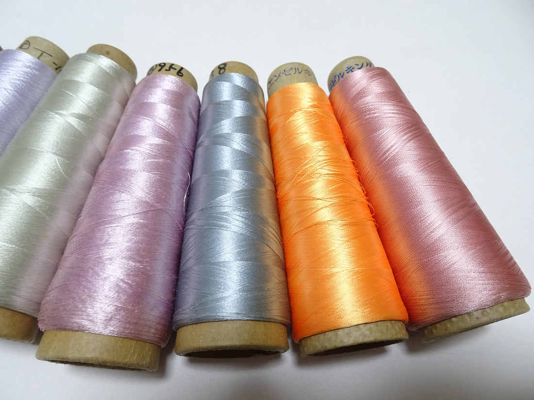 Special Price!! Japanese vintage silk thread 10sets embroidery Over 6,000 meters  16363