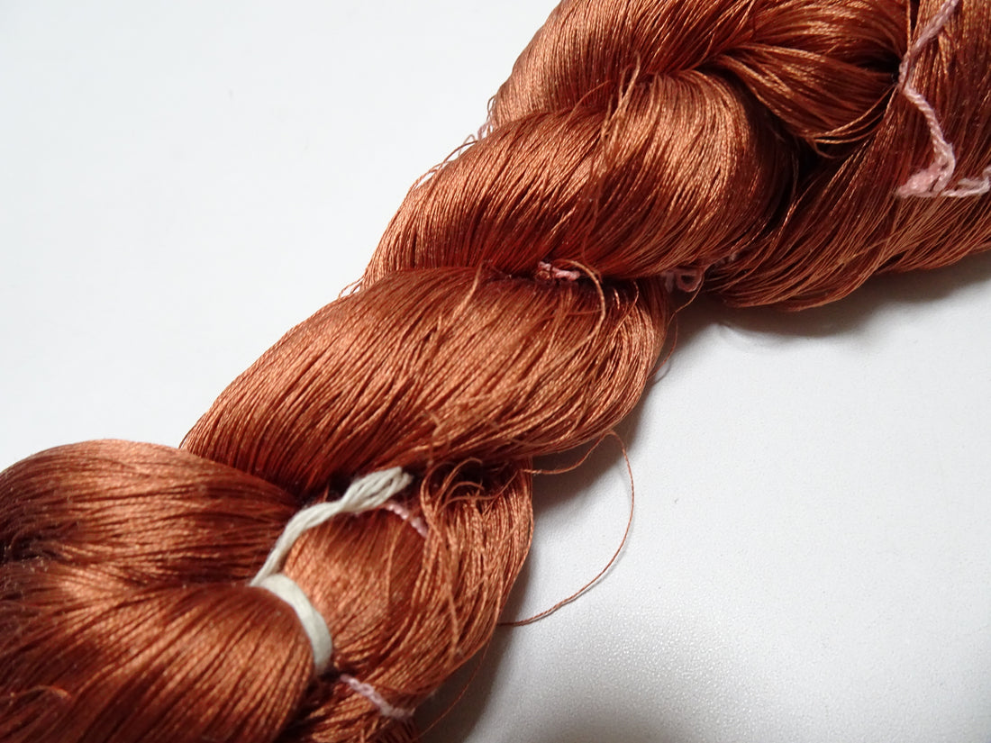 Japanese Vintage Twisted Silk Thread Embroidery 17128