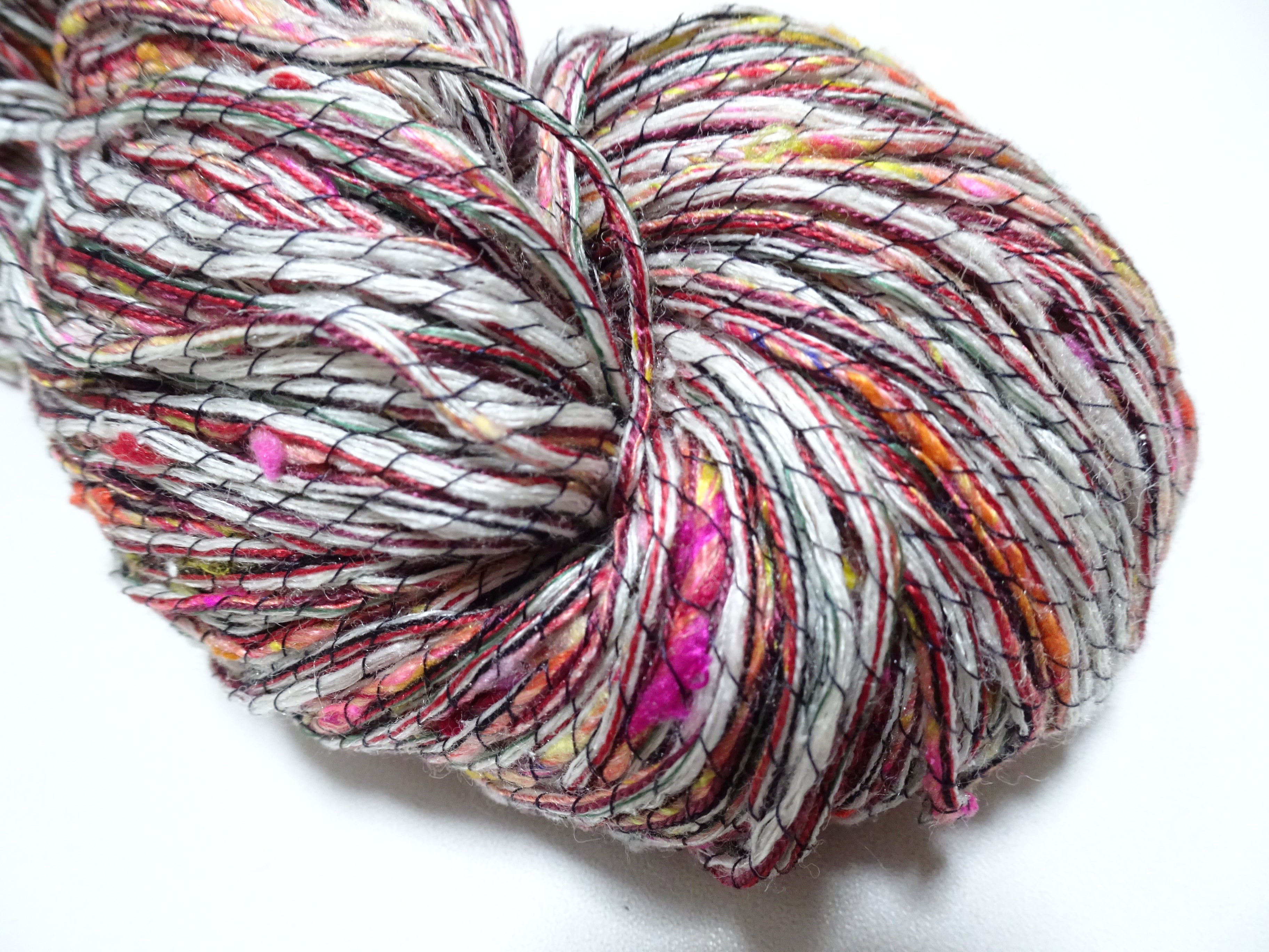 Japanese Tanaka Gen Silk – One-of-a-Kind Hand-Dyed Artistic Silk Wool Thread(Silk87% Wool13%), Rare Japanese Artisan Yarn, Limited Stock 16472
